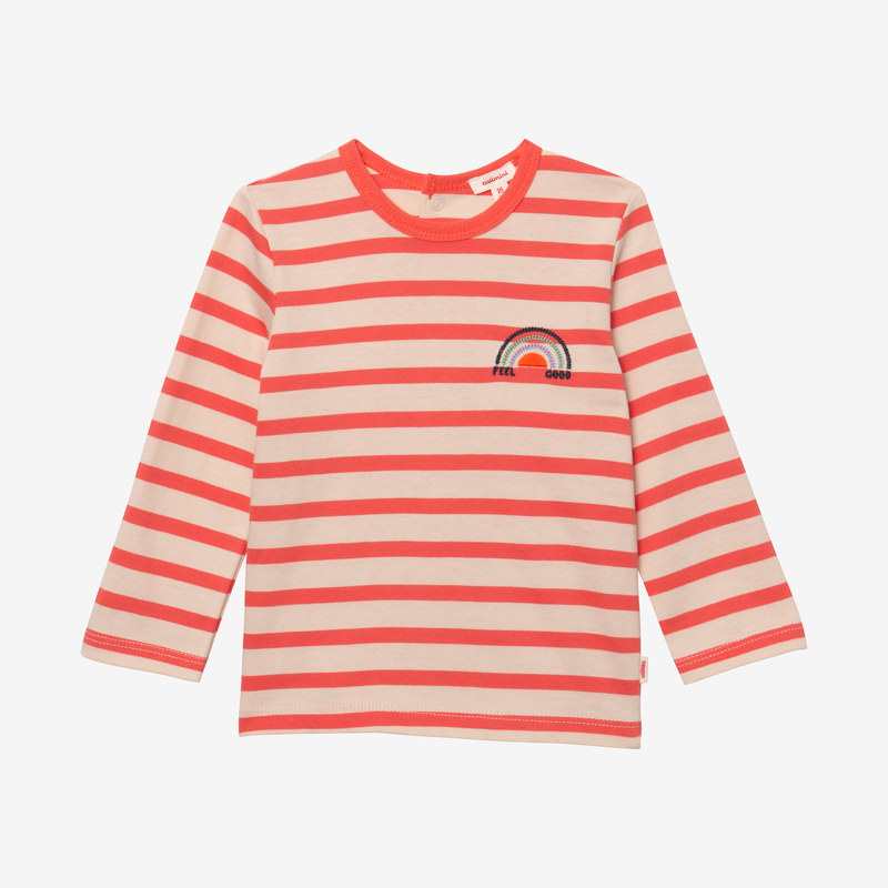 T-shirt bébé mixte rayé vanille jaune Catimini