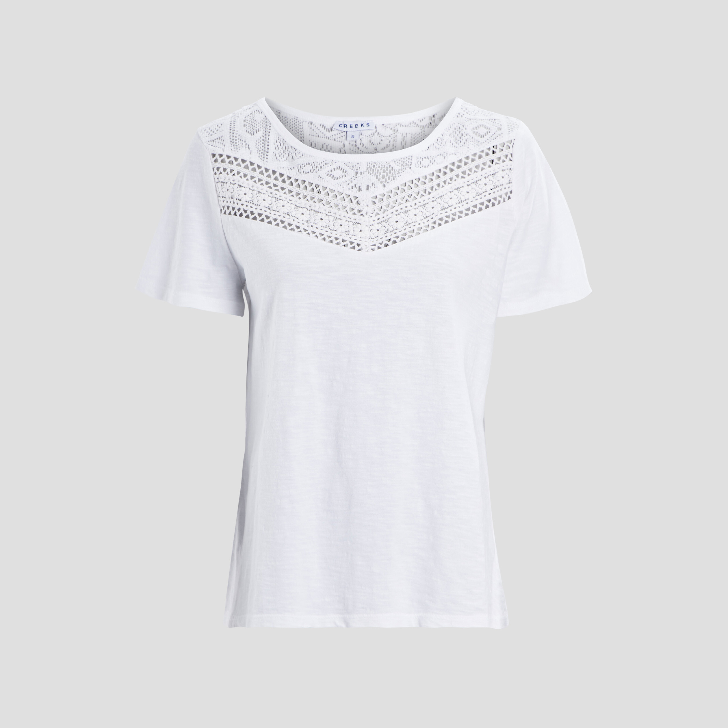 T-shirt manches courtes blanc femme | La Halle