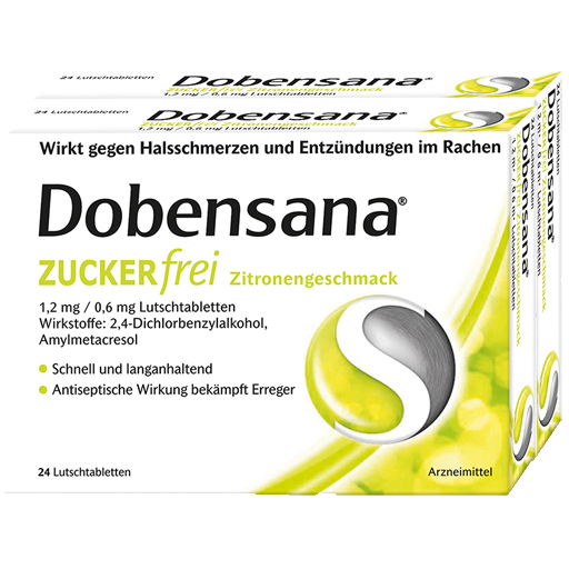 DOBENSANA ZF ZITRONE 1,2MG Sparset  2X24 St  Lutschtabletten