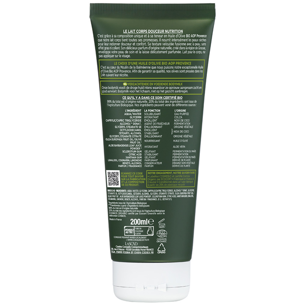 La Provençale Le Lait Corps Douceur Nutrition Lait Corps Bio