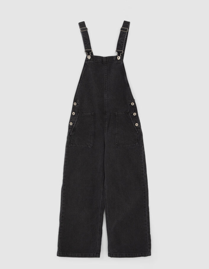 Salopette en jean gris fille