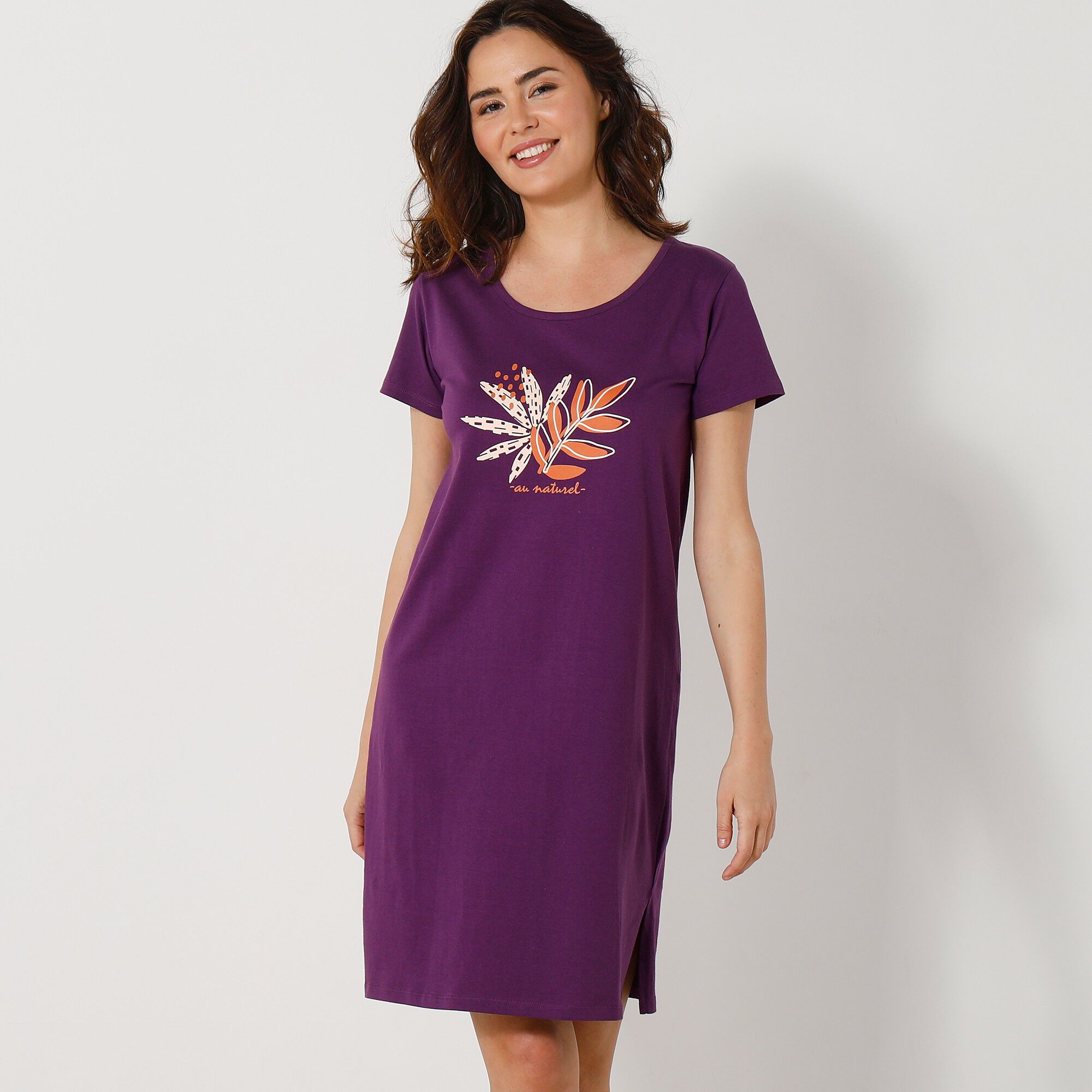 Chemise de nuit courte motif 