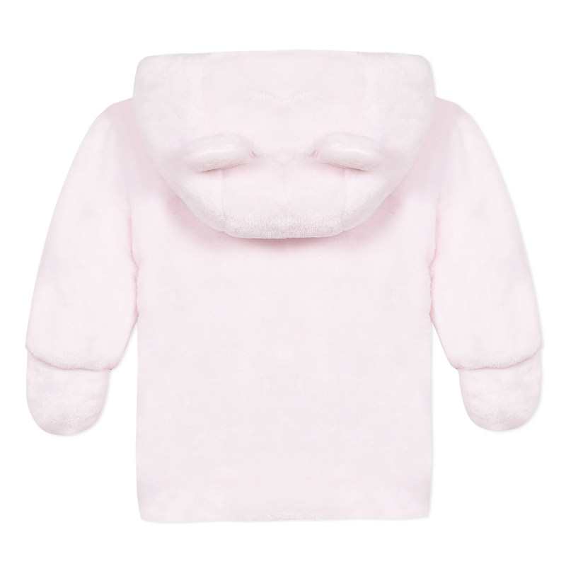 Manteau fausse fourrure rose naissance Absorba