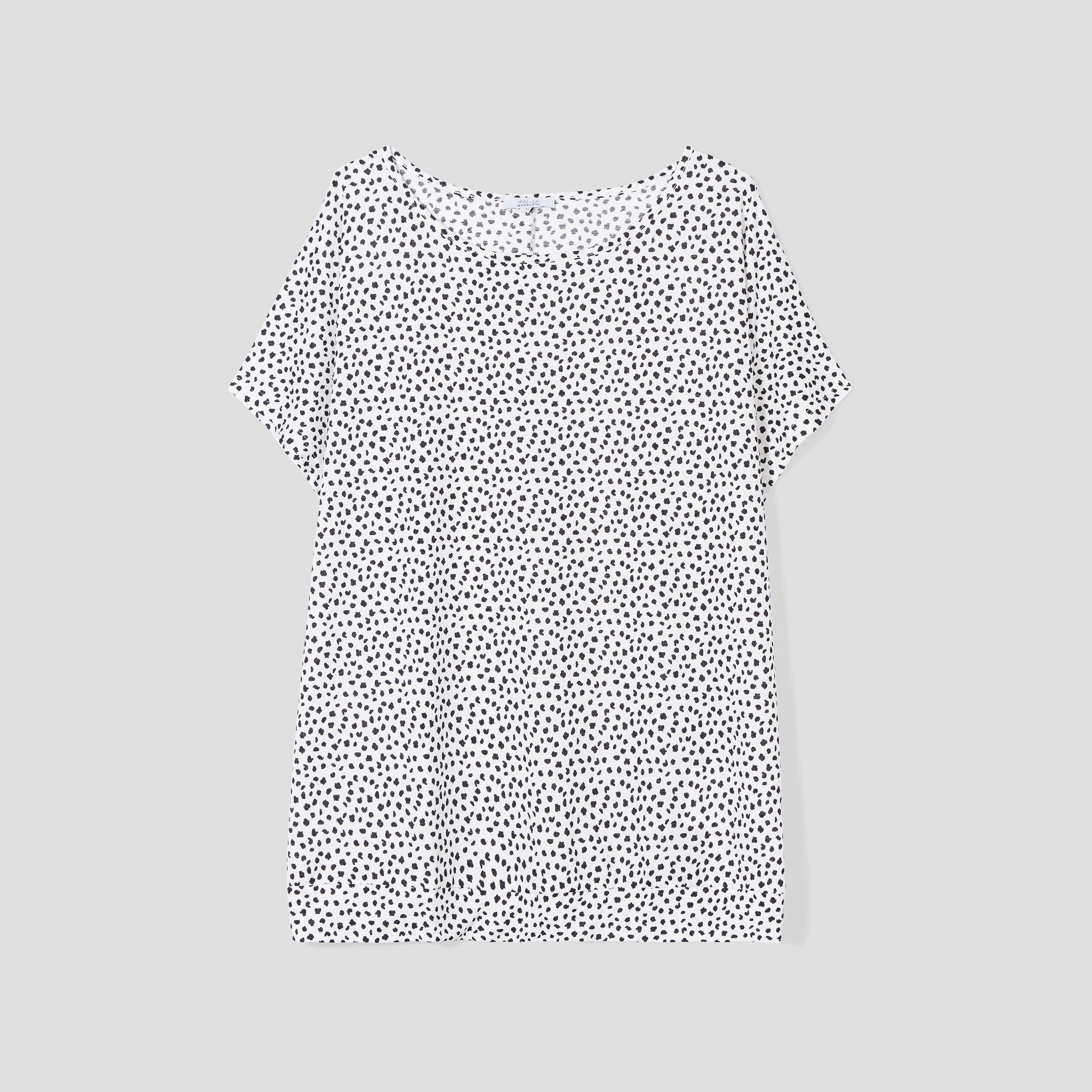 T-shirt fluide manches courtes blanc femme grande taille | La Halle