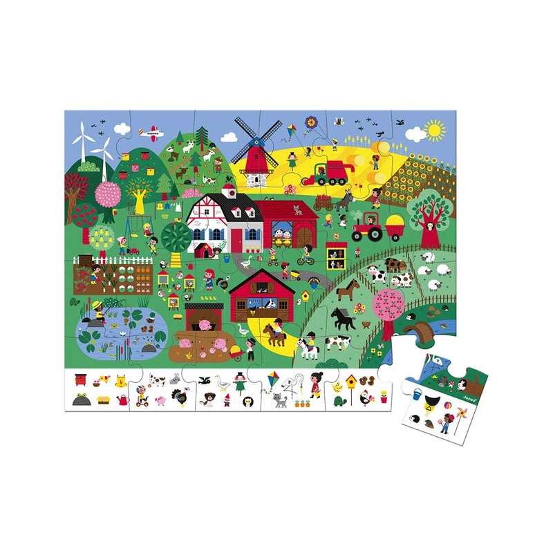 Puzzle d'observation la ferme 24 pièces