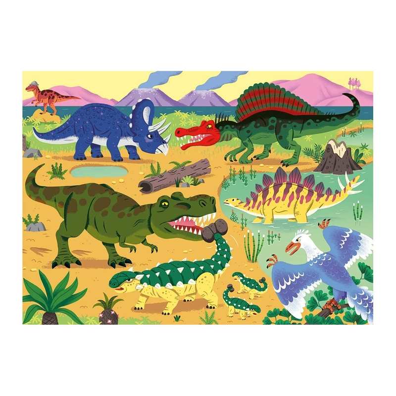 Puzzle Les dinosaures du crétacé 60 pièces