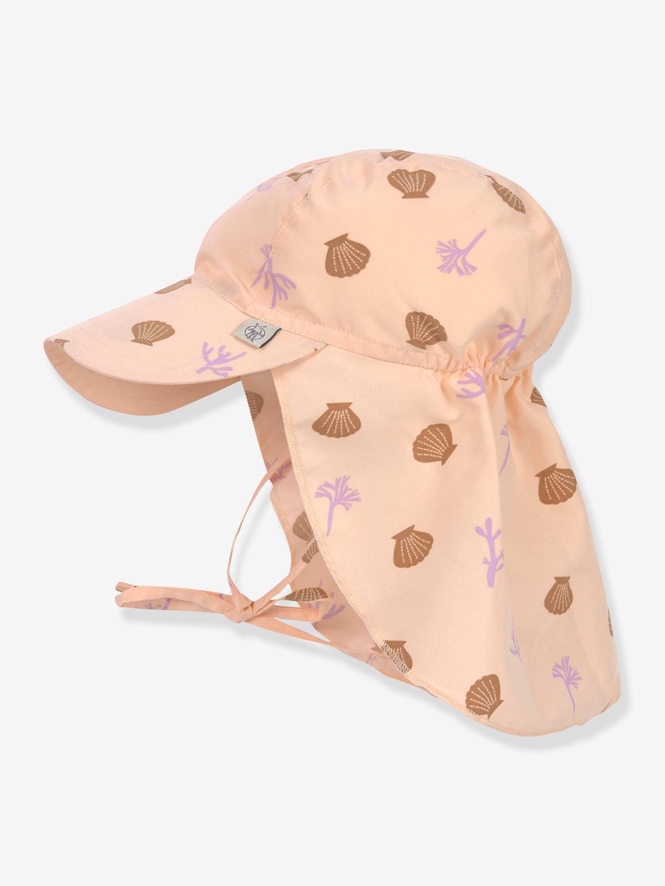Casquette protège nuque enfants LÄSSIG rayé blanc