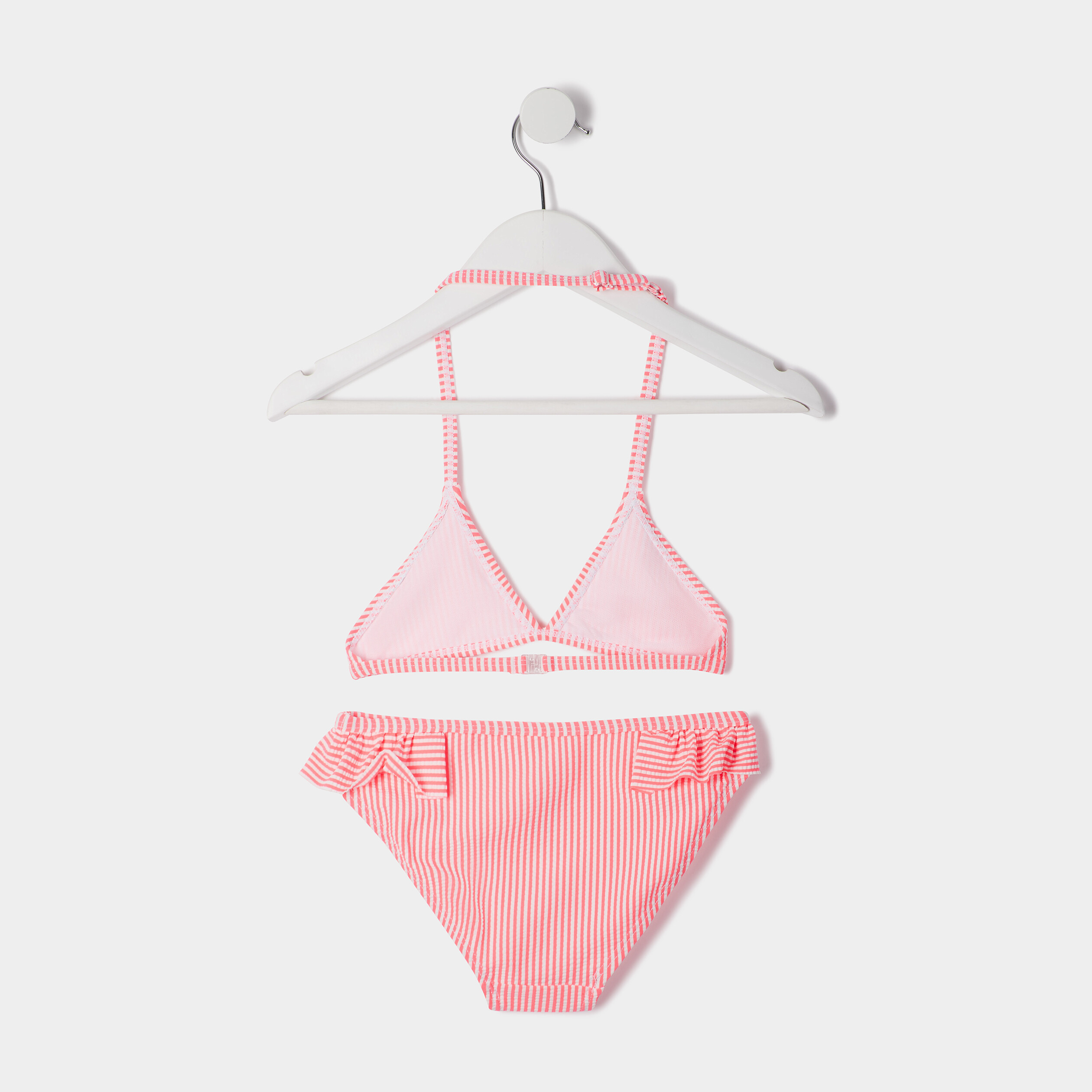 Maillot de bain 2 pièces rose fluo fille | La Halle