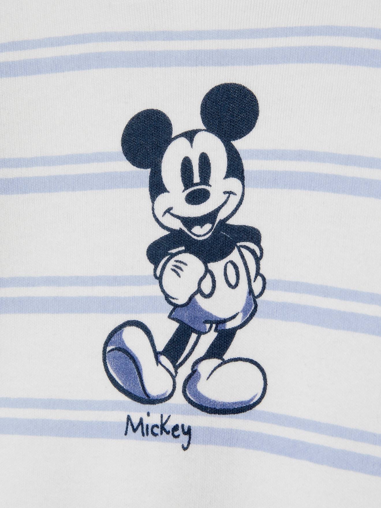 Pyjama bébé DS® Mickey rayé bleu et blanc