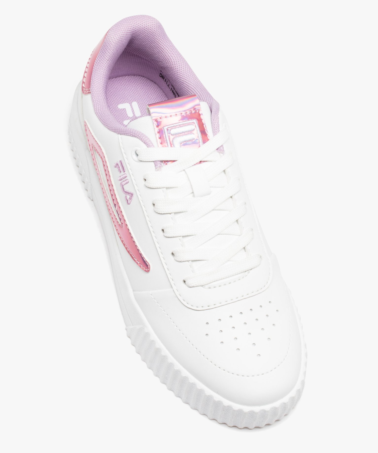 Baskets femme à lacets et détails colorés - Fila blanc | GEMO