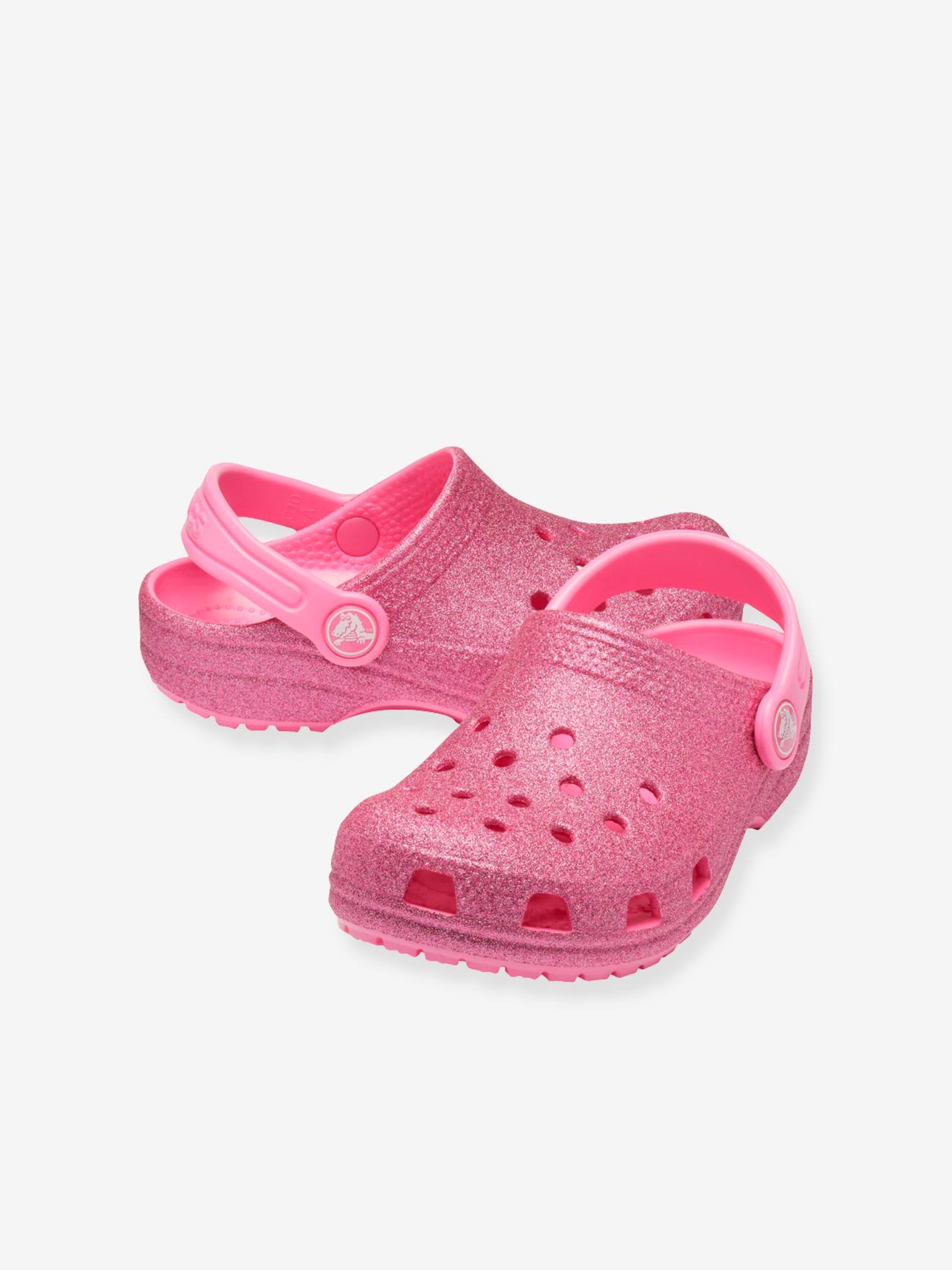 Sabots fille Classic Glitter Clog K CROCS(TM) pink lemonade