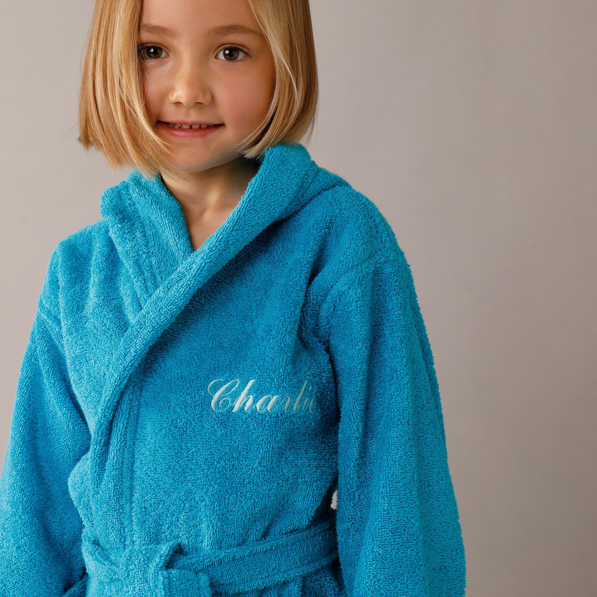 Peignoir enfant éponge à capuche personnalisable