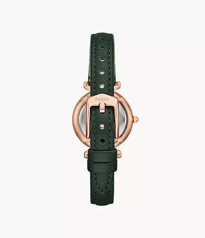 Fossil Uhr Carlie 3-Zeiger-Werk LiteHide™-Leder grün