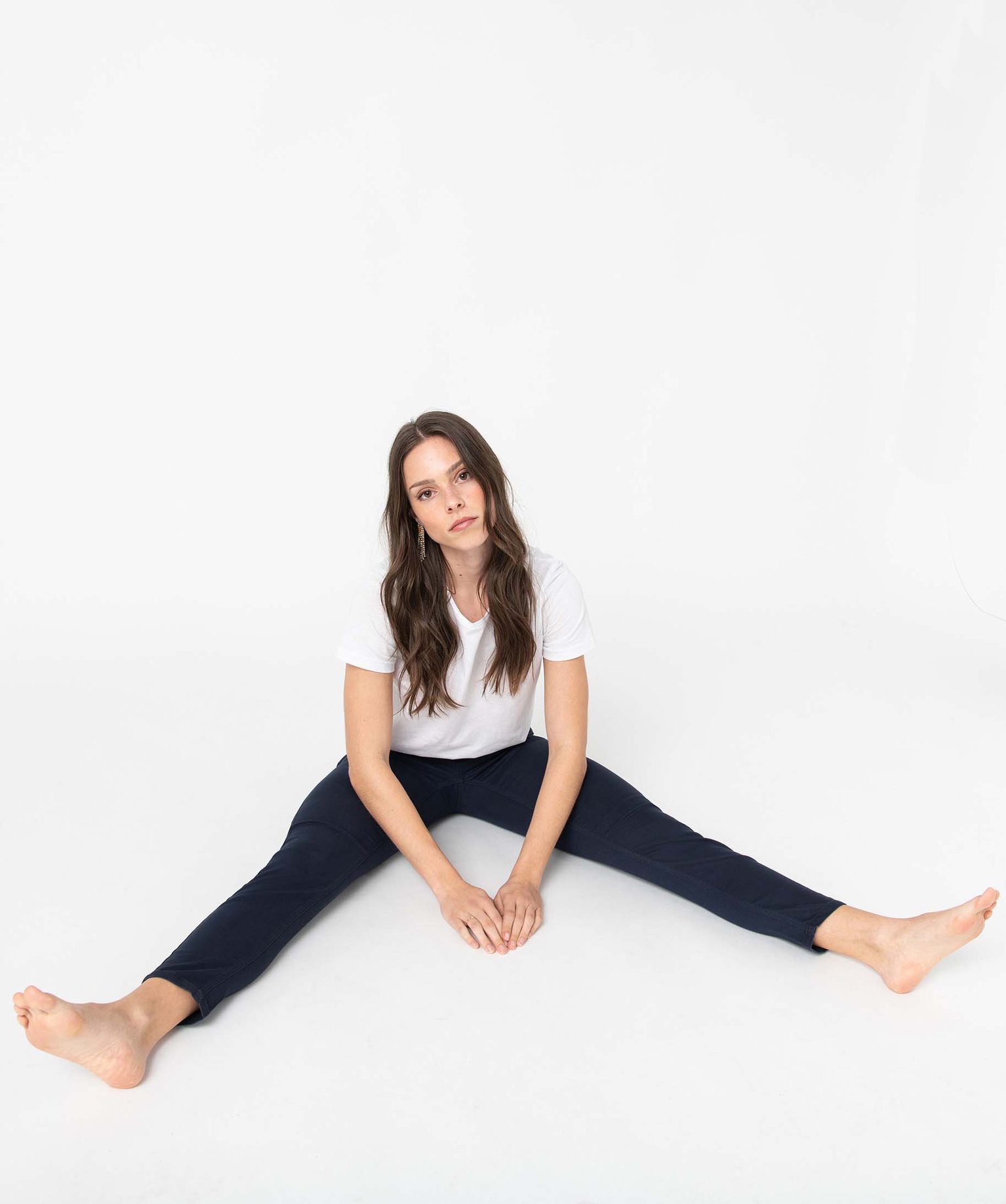 Pantalon femme coupe Slim - L26 marine | GEMO