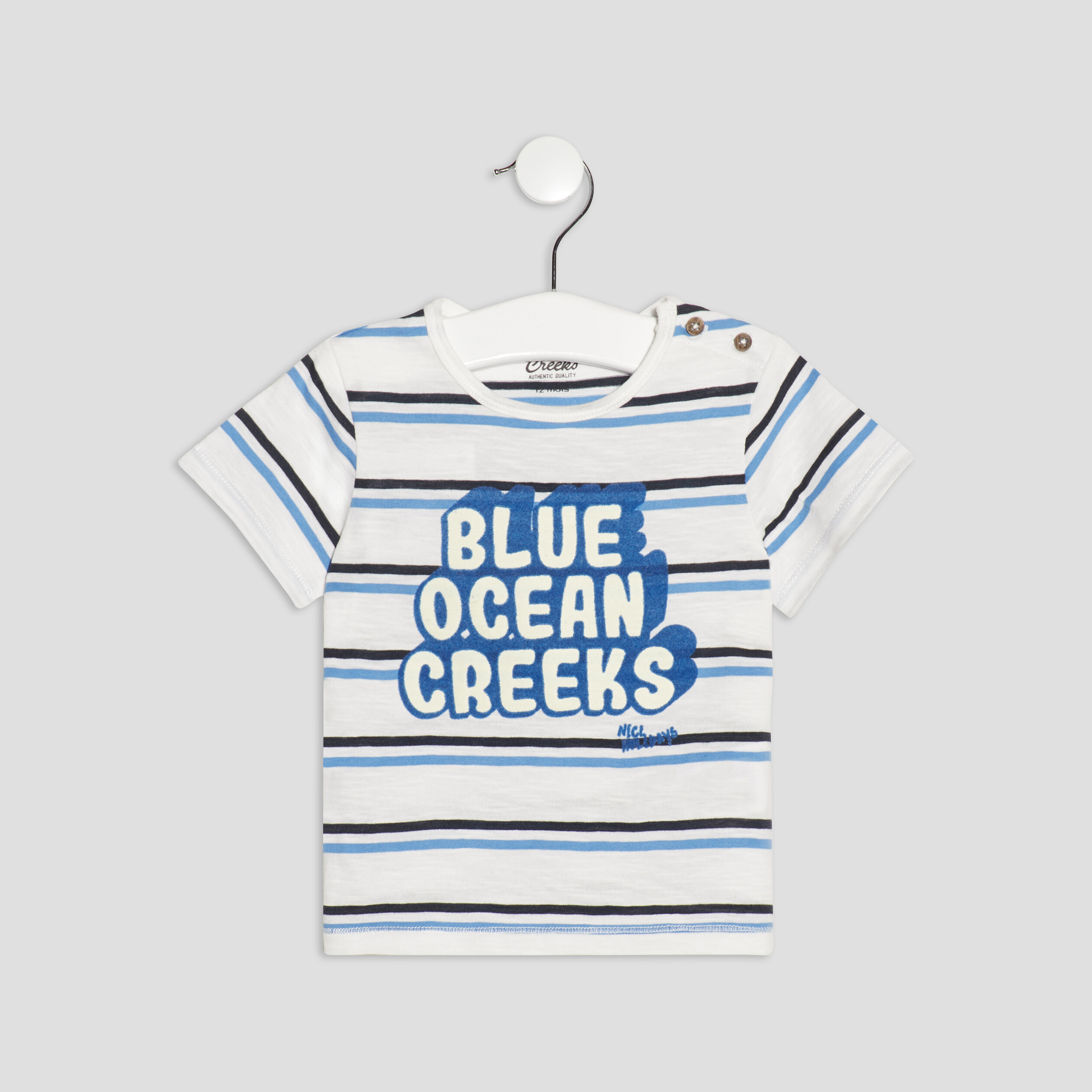 T-shirt manches courtes Creeks ecru bébé garçon | La Halle