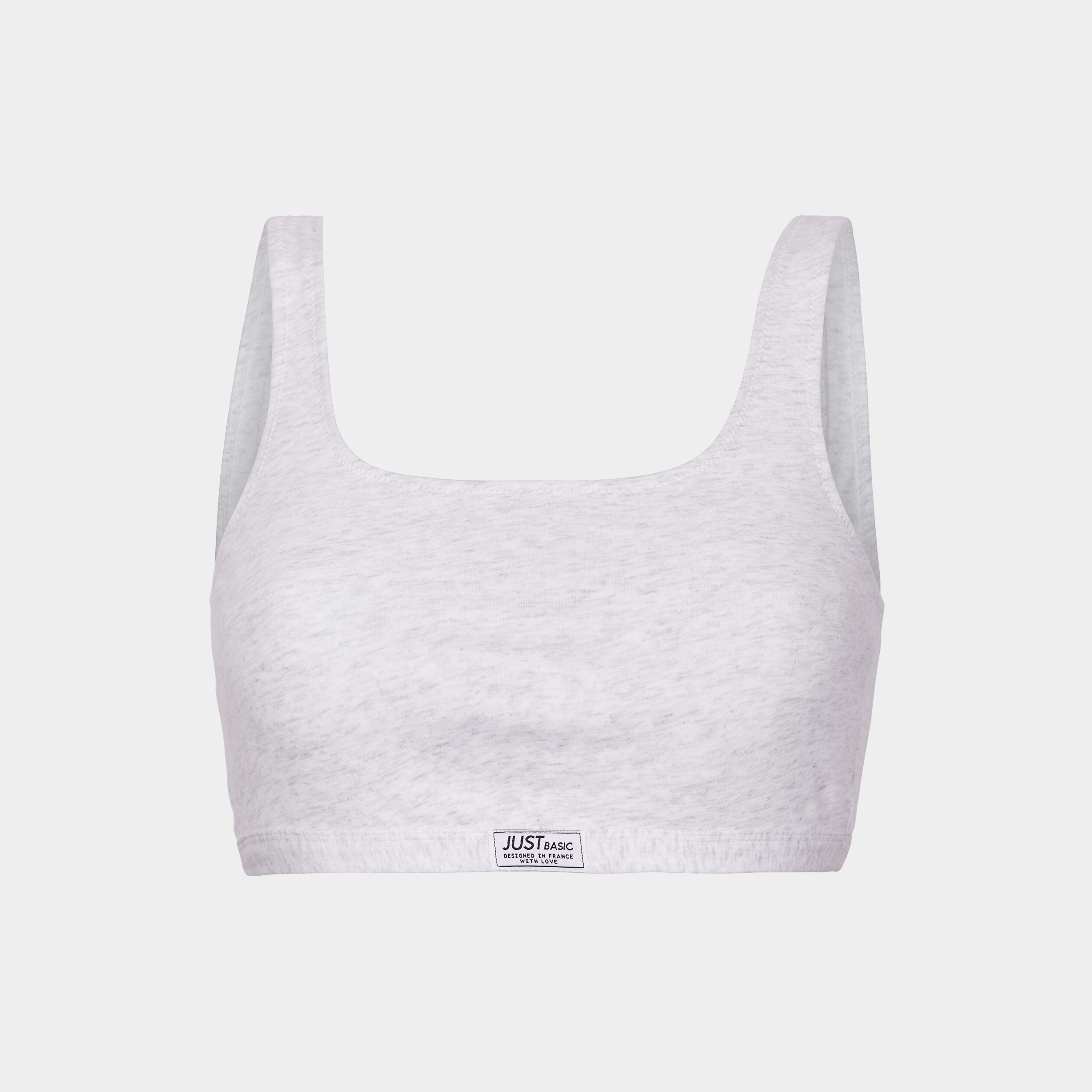 Soutien-gorge brassière coton gris clair femme | La Halle