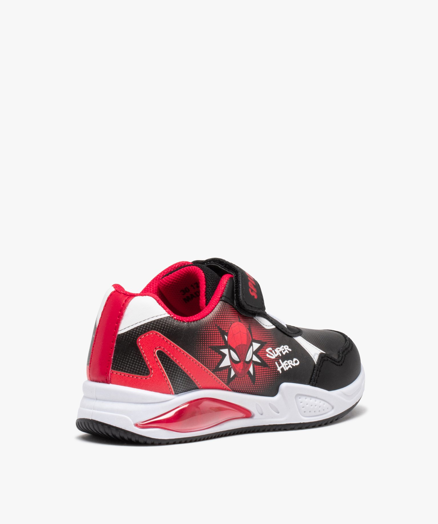 Baskets Garçon colorées à semelle lumineuse – Spider-Man noir | GEMO