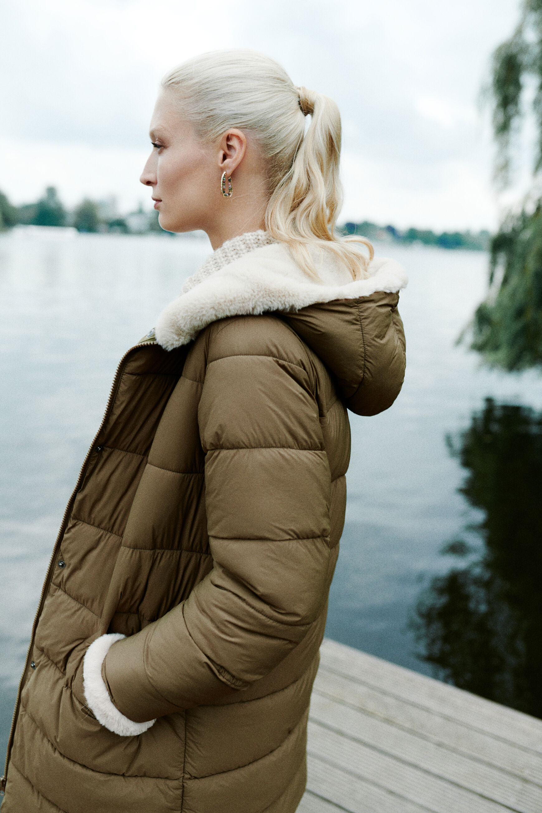 doudoune kiara vert kaki femme