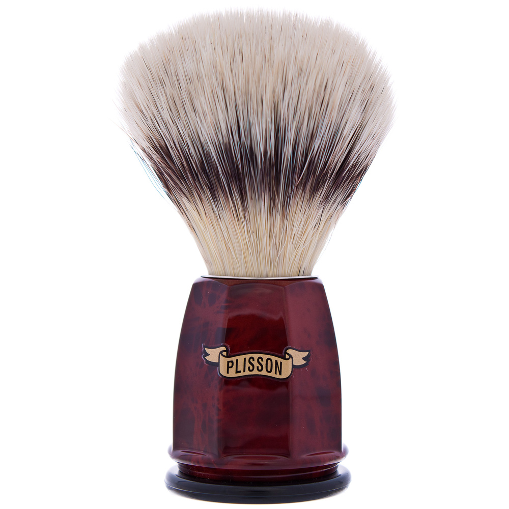 plisson 1808 Blaireau facette façon loupe de noyer fibre 