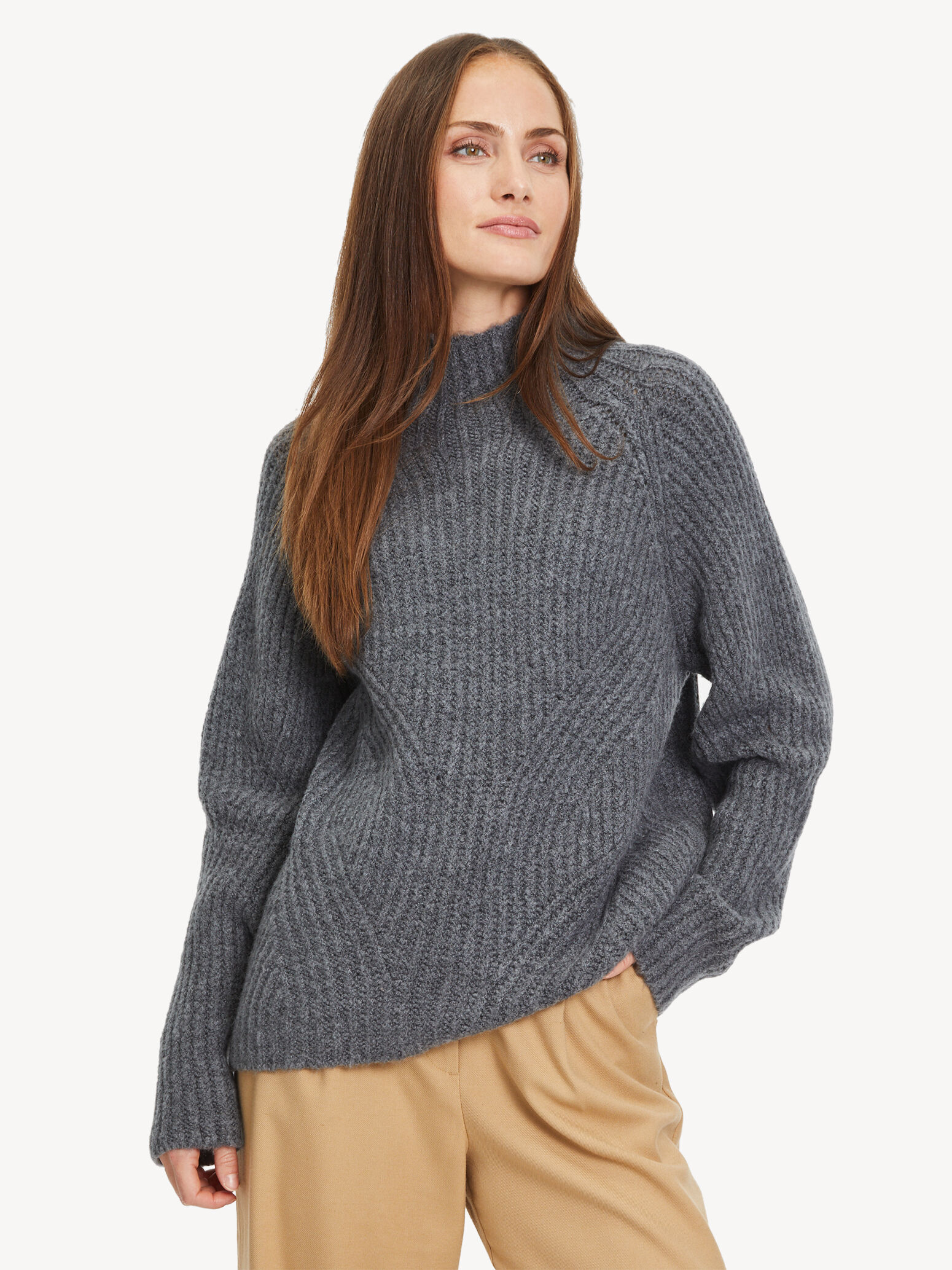 Pull-over en tricot - gris