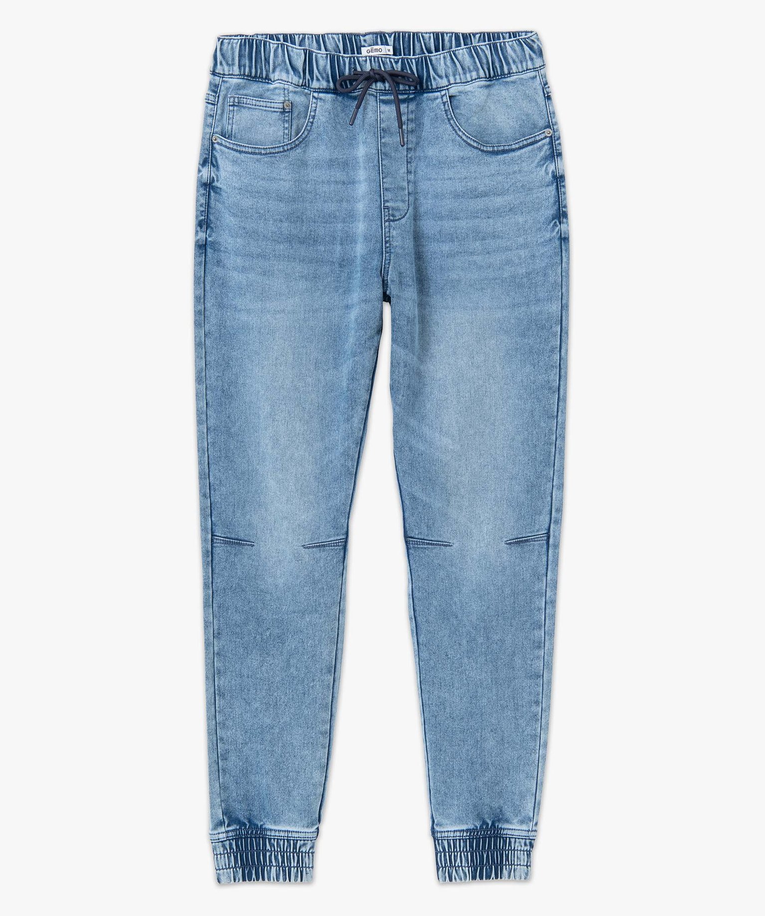 Jogger denim homme aspect délavé stone | GEMO