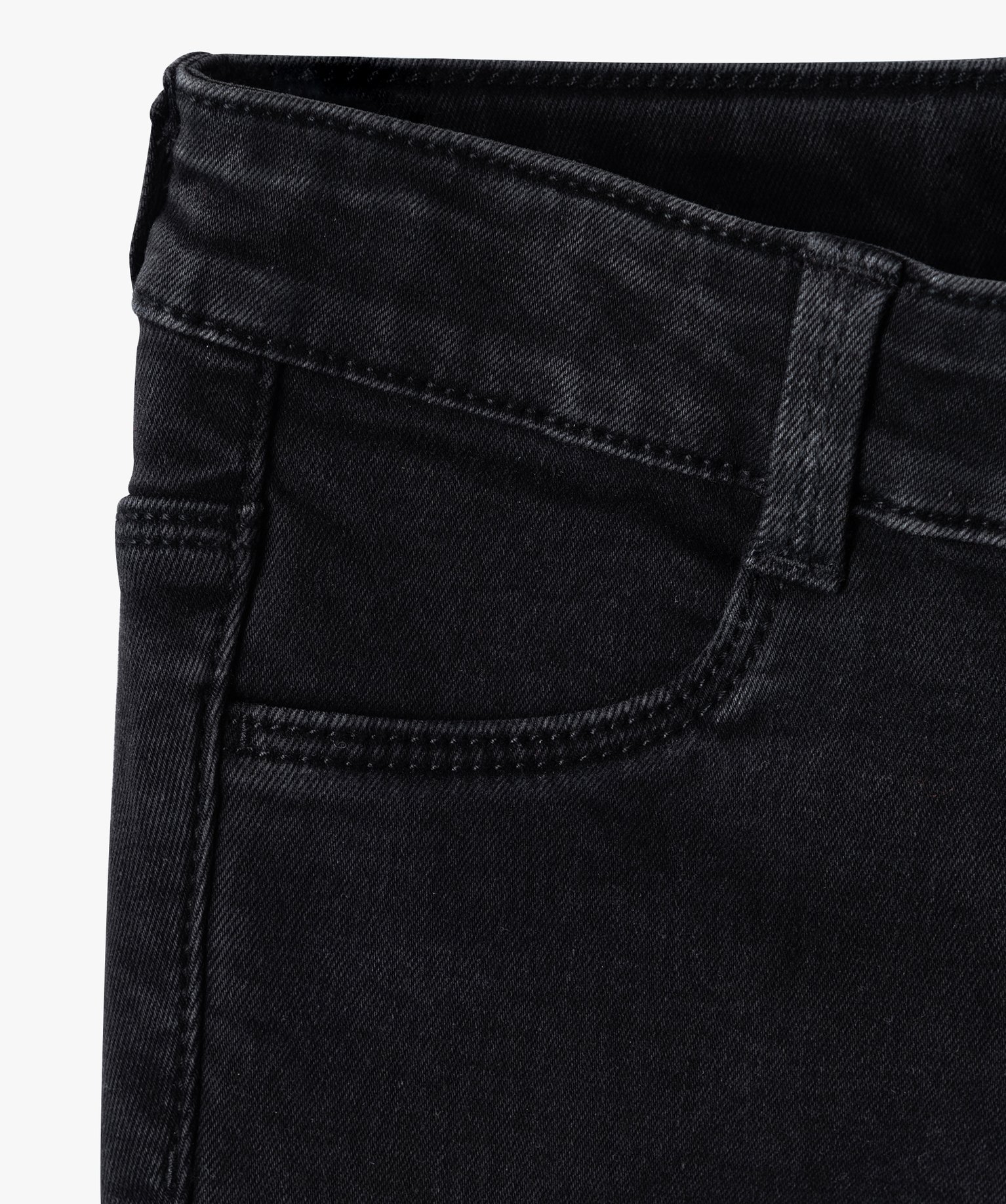 Jean ultra skinny à taille réglable fille noir | GEMO