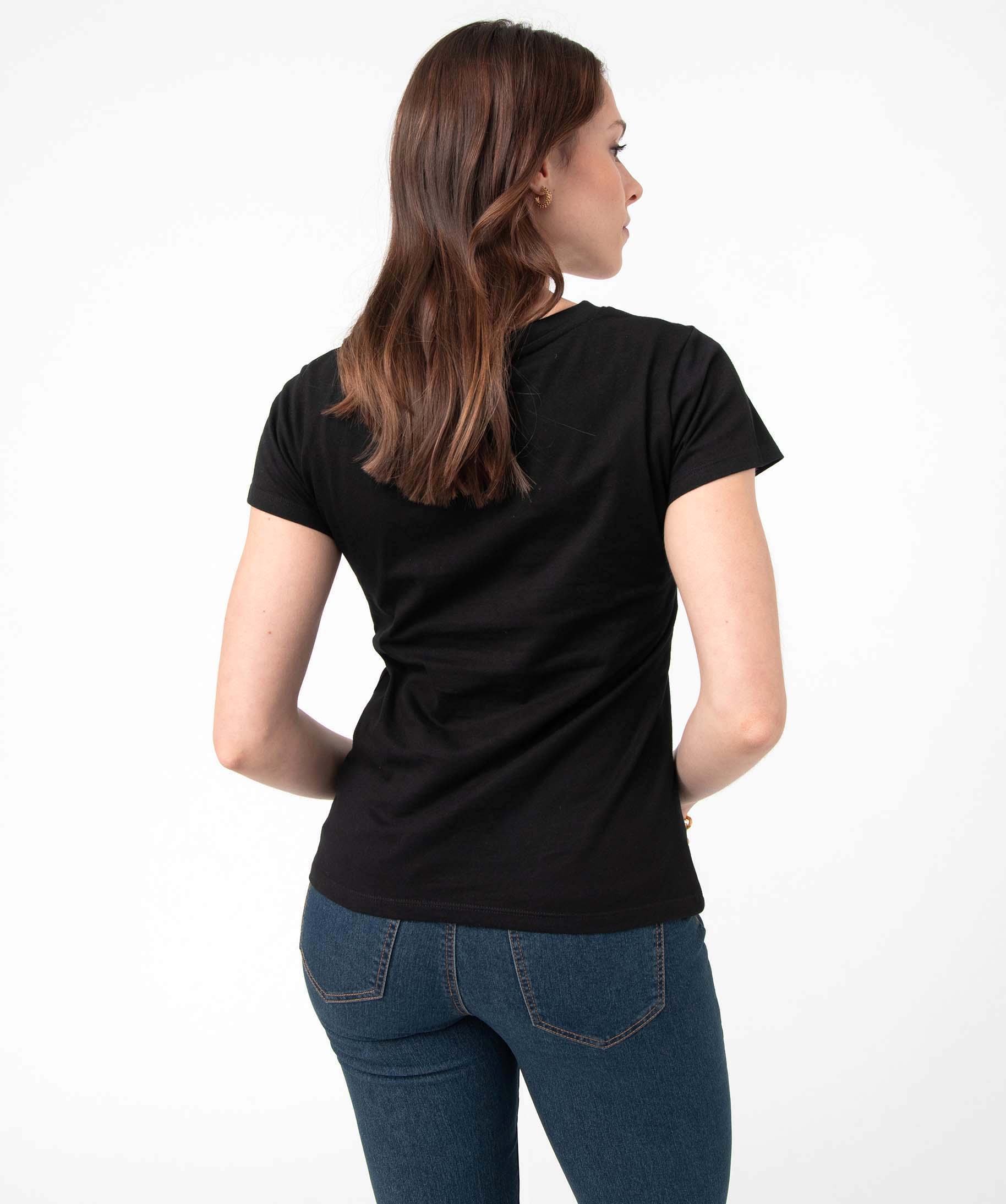 Tee-shirt femme à manches courtes imprimé - AC/DC noir | GEMO