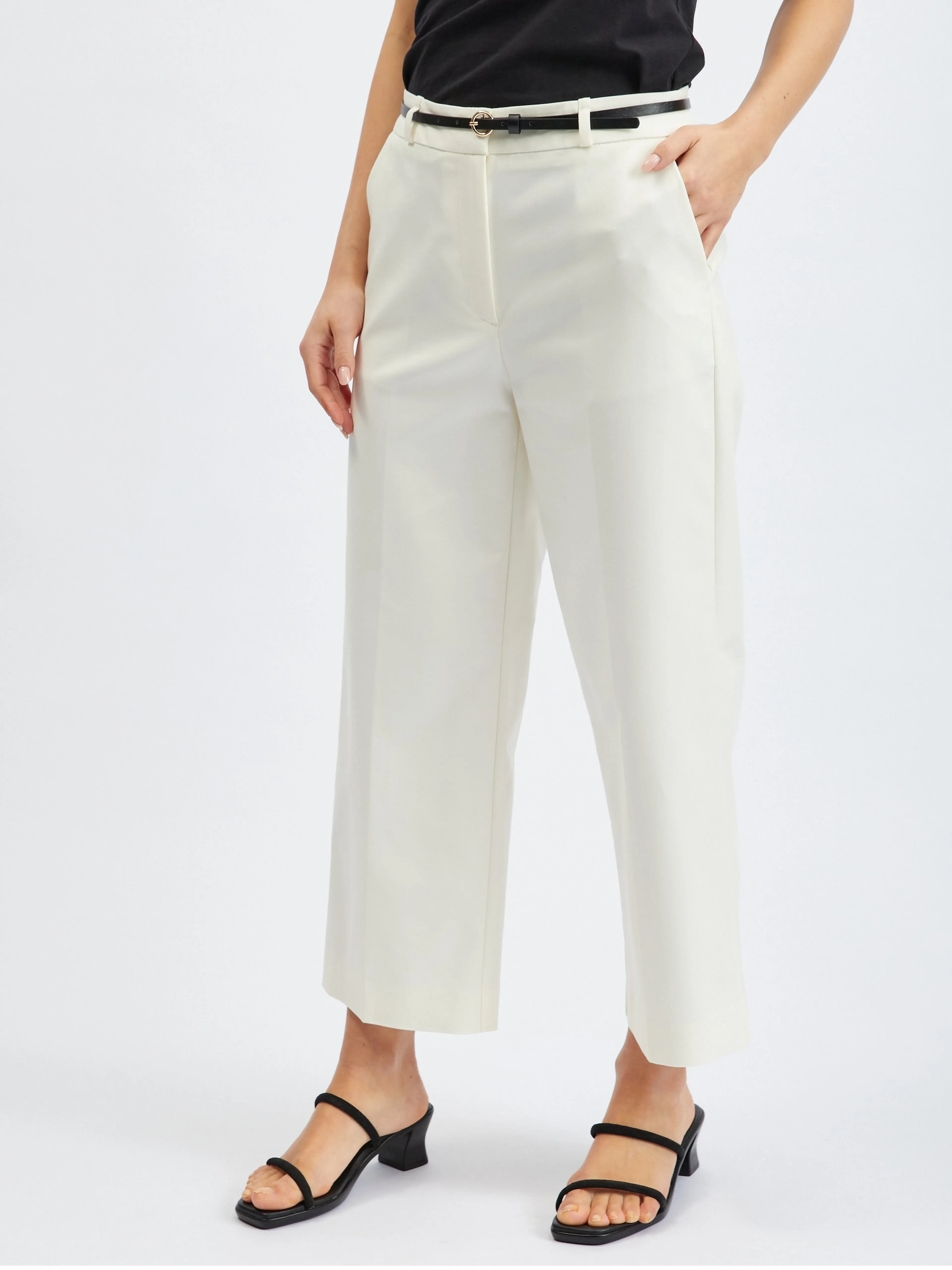 Weiße Damen-Culottes-Hose ORSAY