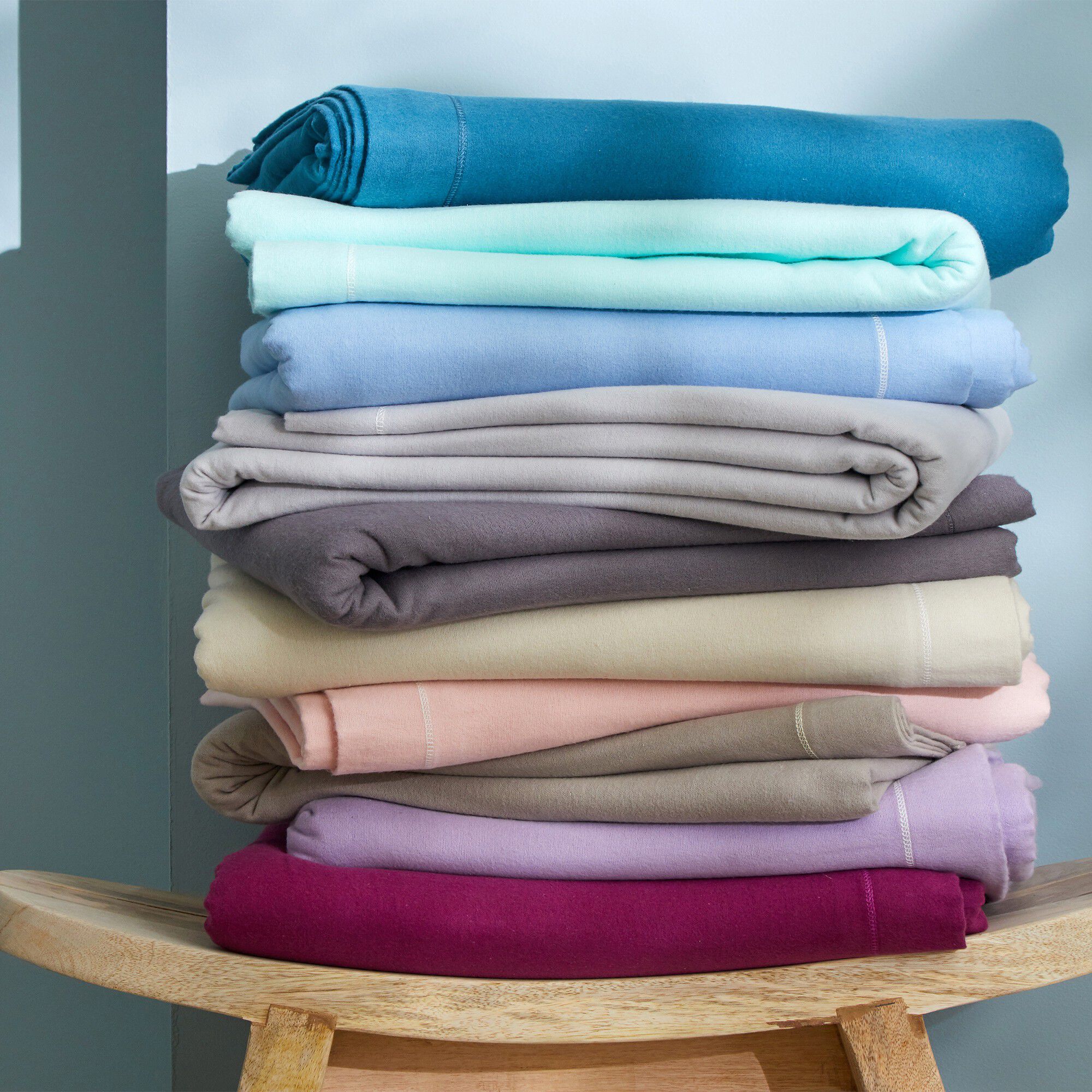 Linge de lit uni flanelle