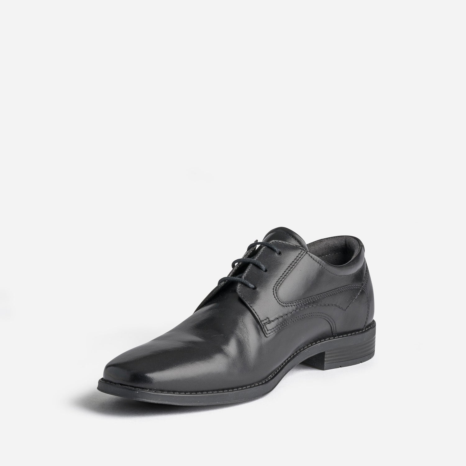 Derby noir en cuir