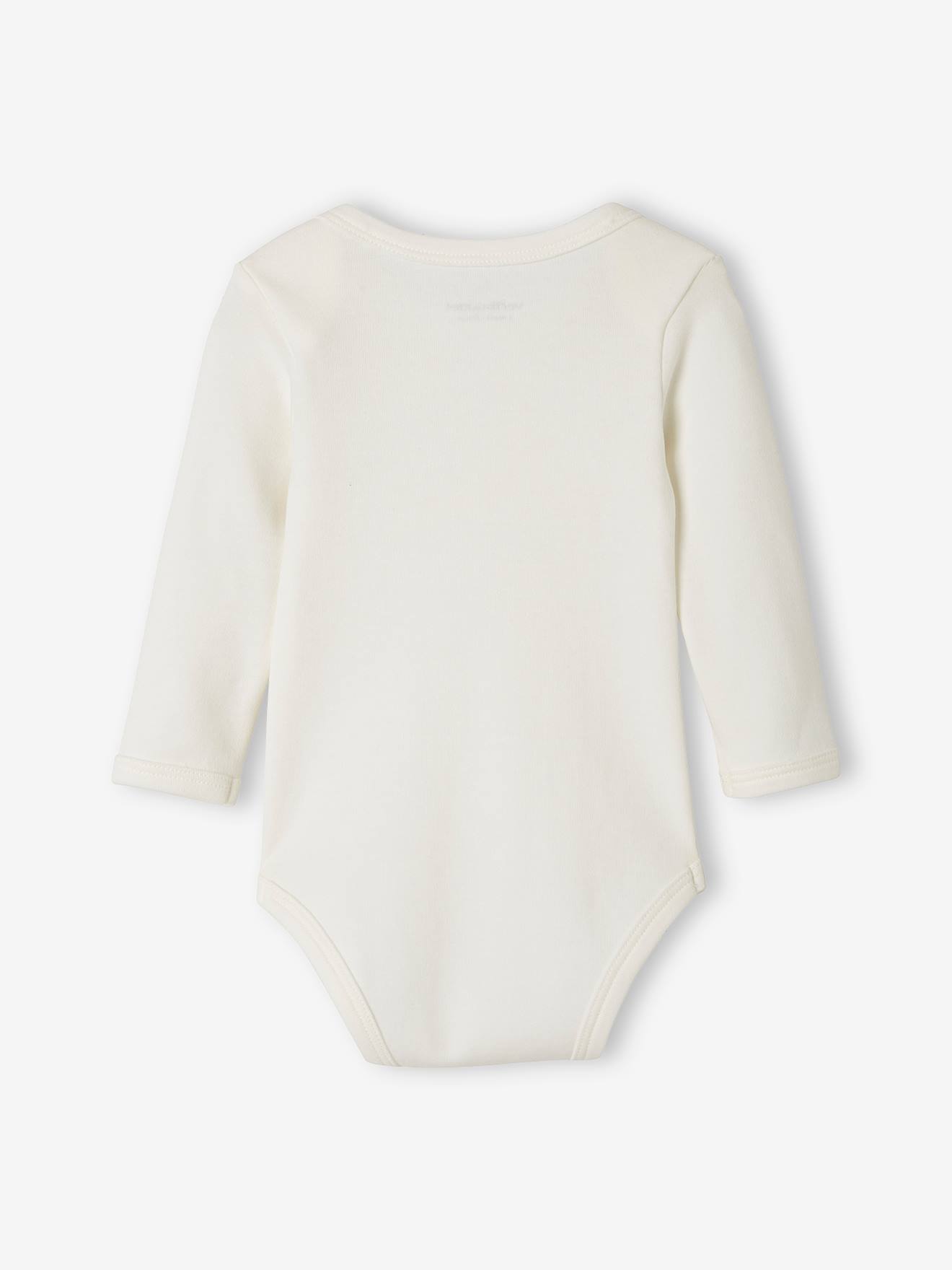Lot de 5 bodies manches longues bébé ouverture US lot curcuma