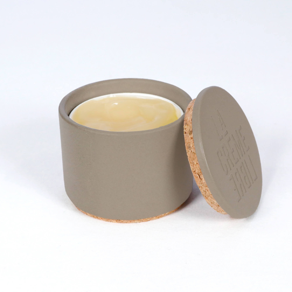 La crème libre Coffret Crème Baume Visage (Éco-recharge + Pot Rechargeable Taupe) Soin Hydratant Visage