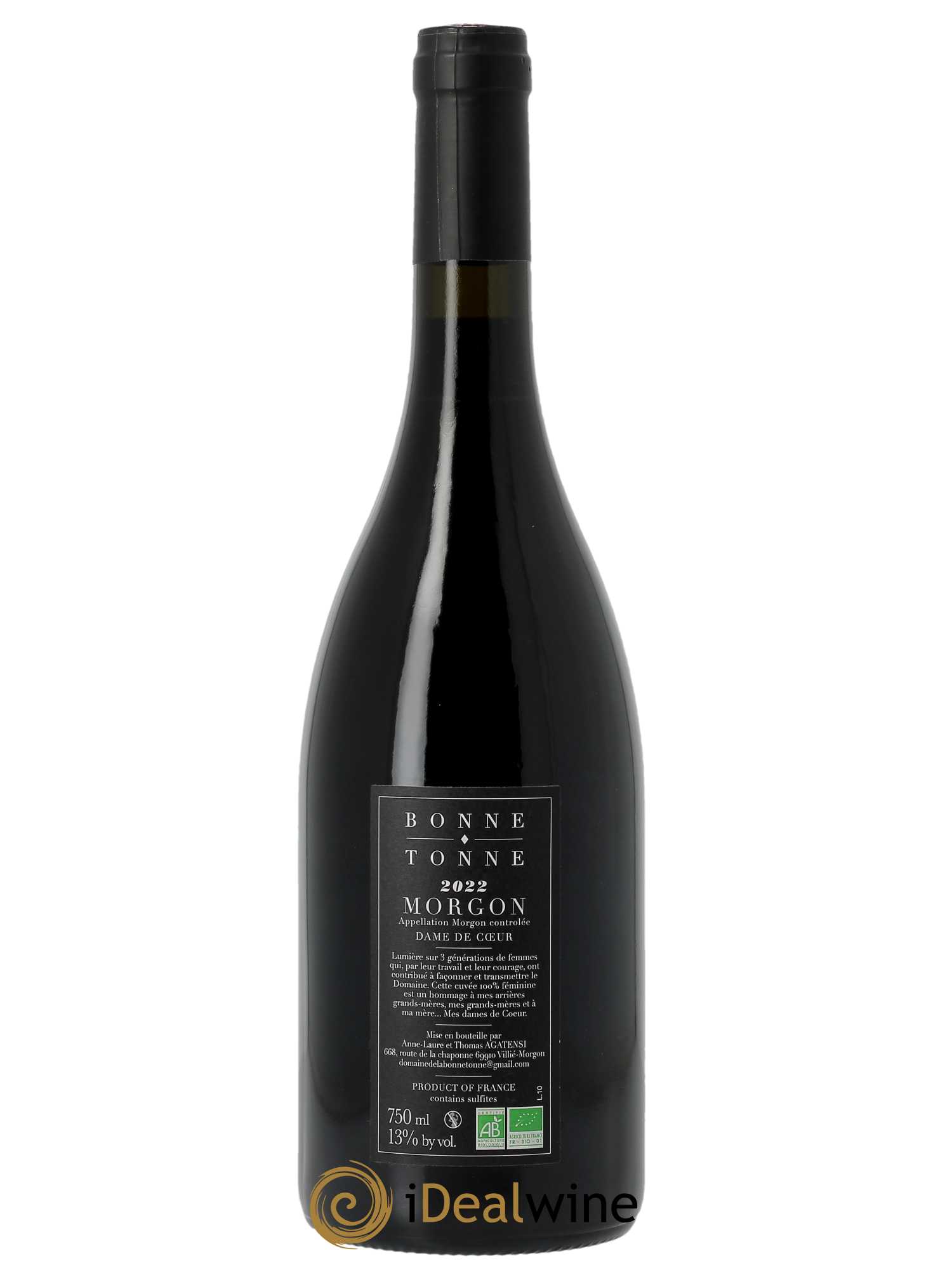 Morgon Dames de Coeur La Bonne Tonne  2022 - Lot de 1 Bouteille