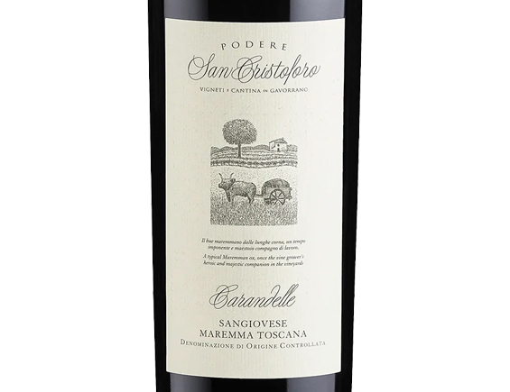 Podere San Cristoforo Maremma Toscana Carandelle Sangiovese 2017 Toscane Toscane