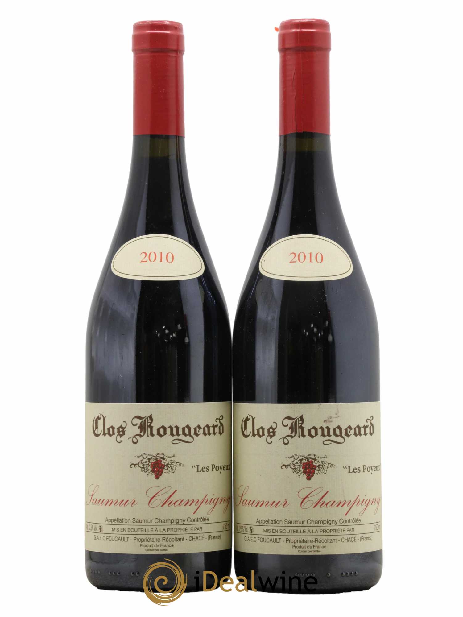 Saumur-Champigny Les Poyeux Clos Rougeard  2010 - Lot de 2 Bouteilles