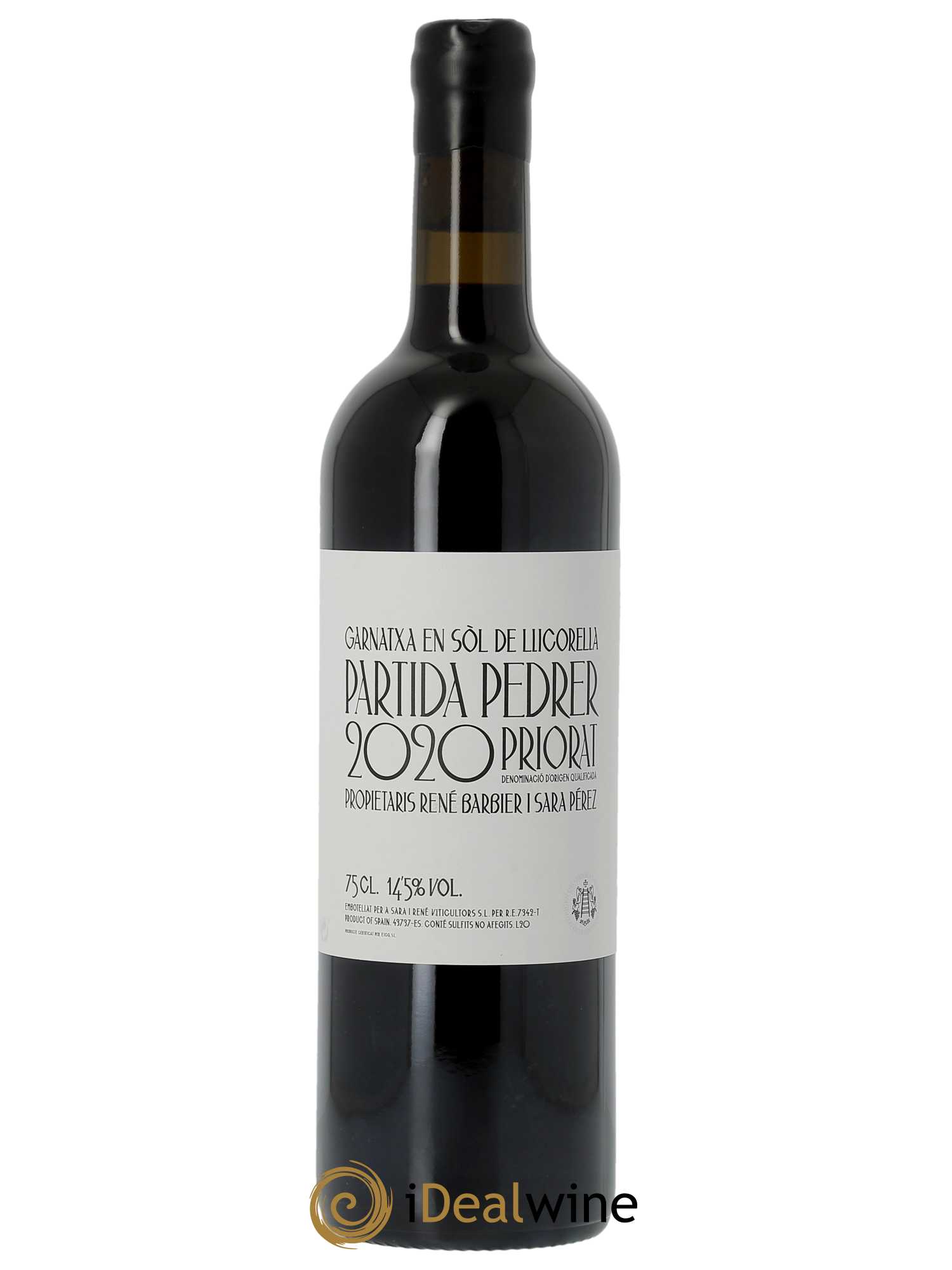 Priorat Partida Bellvisos Partida Pedrer Sara Perez & Rene Barbier  2020 - Lot de 1 Bouteille