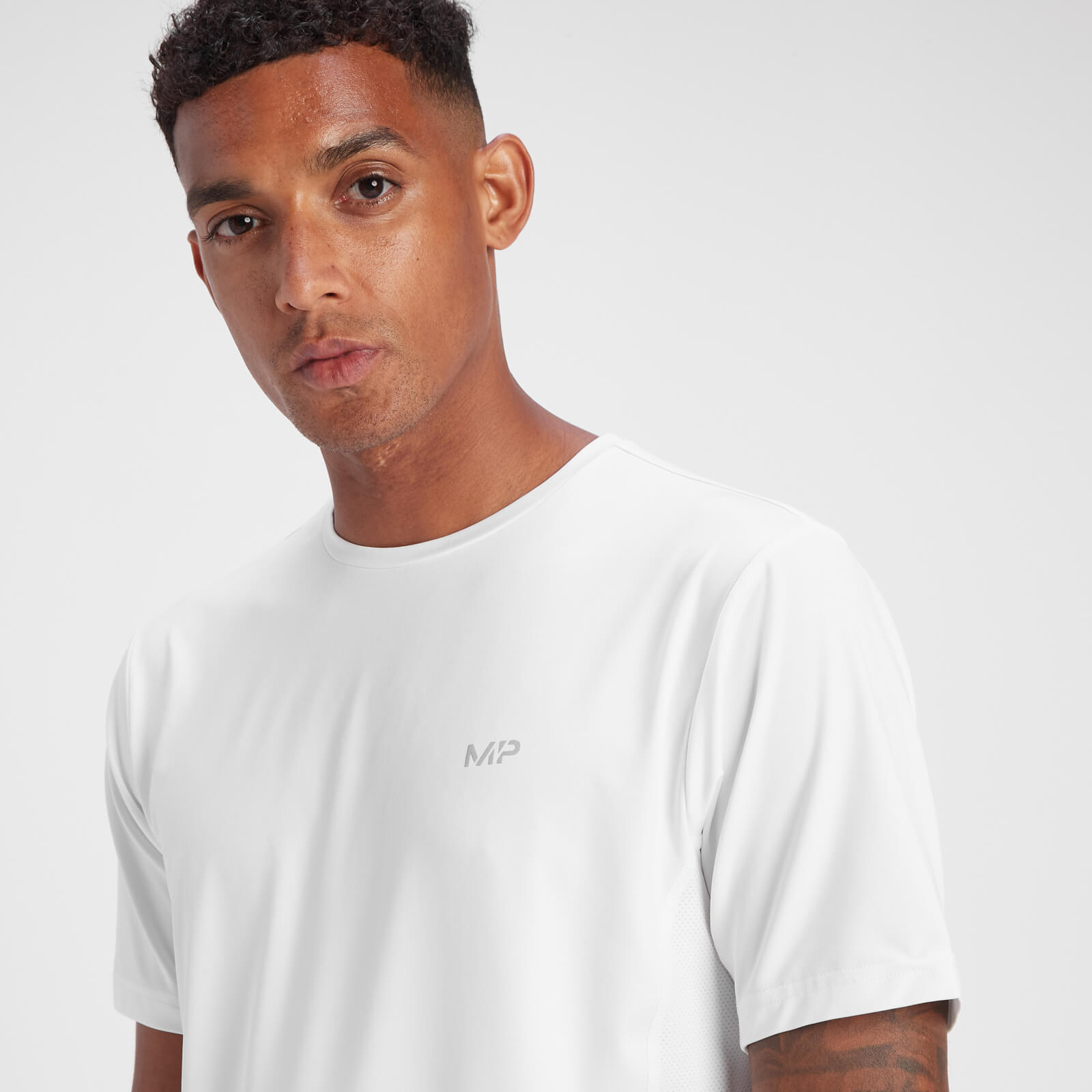 T-shirt à manches courtes MP Velocity pour hommes – Blanc