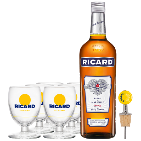 PACK RICARD + 6 VERRES BALLONS + BEC VERSEUR