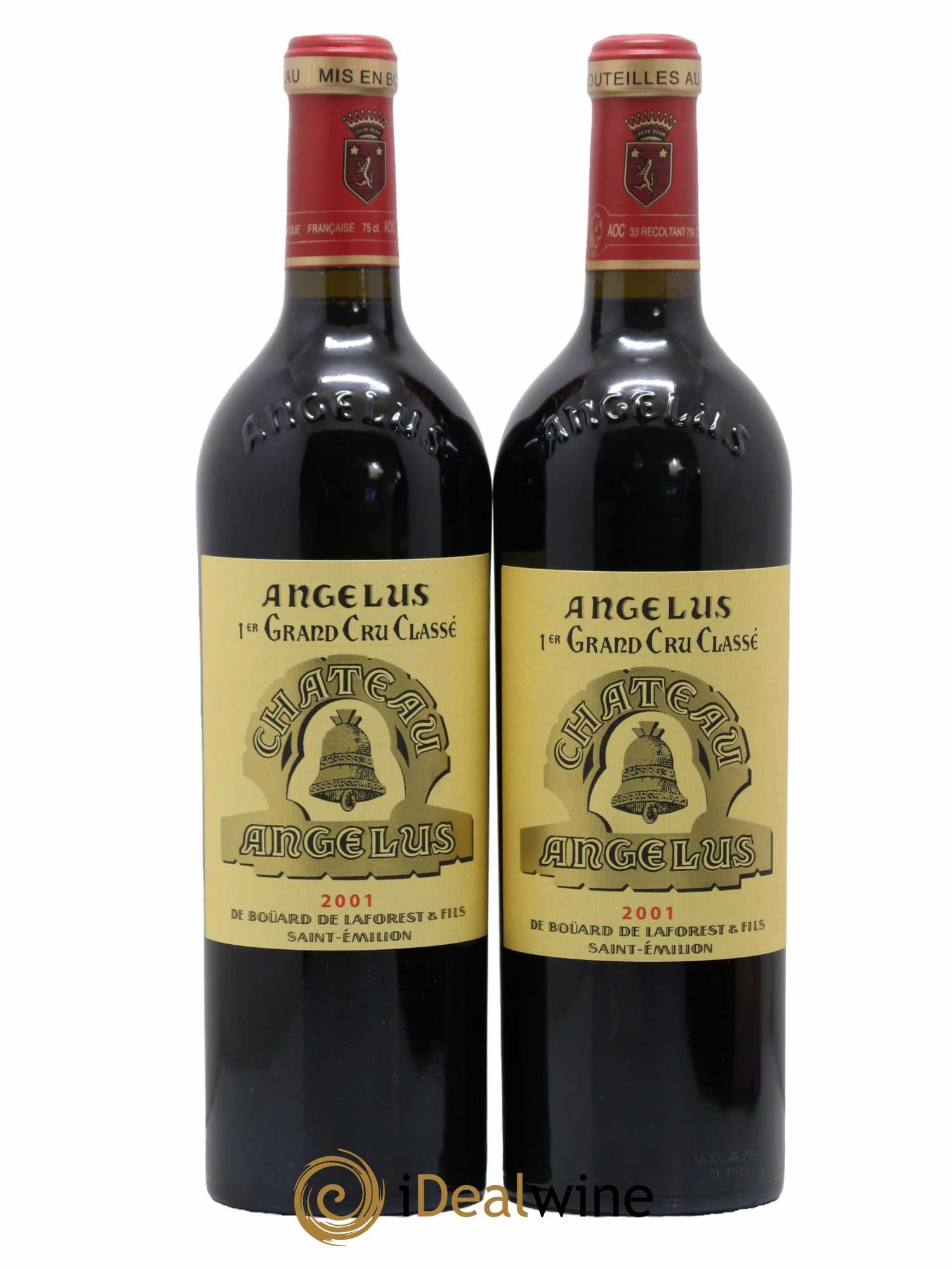 Château Angélus 1er Grand Cru Classé A  2001 - Lot de 2 Bouteilles