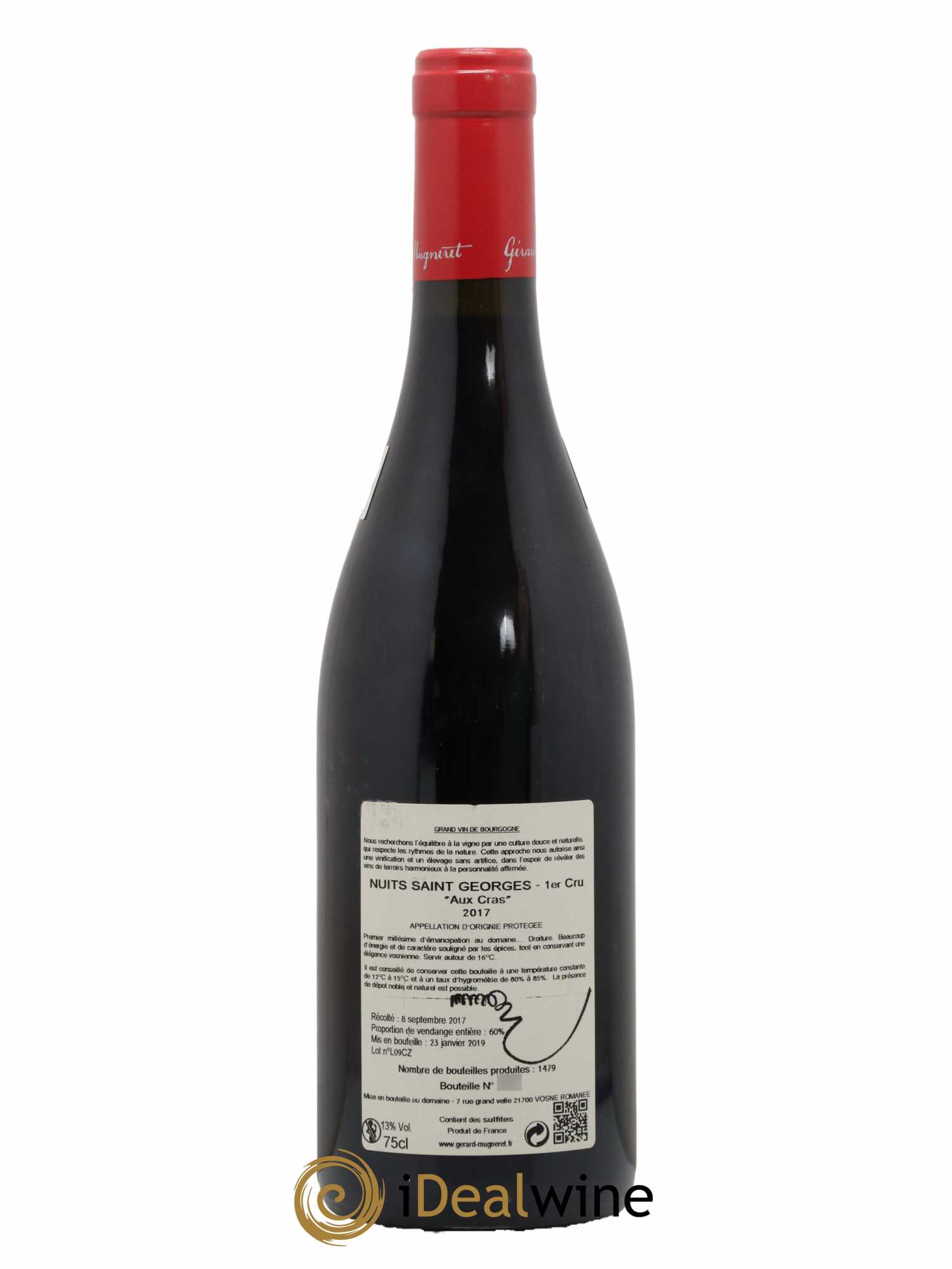 Nuits Saint-Georges 1er Cru Aux Cras Gerard Mugneret 2017 - Lot de 1 Bouteille