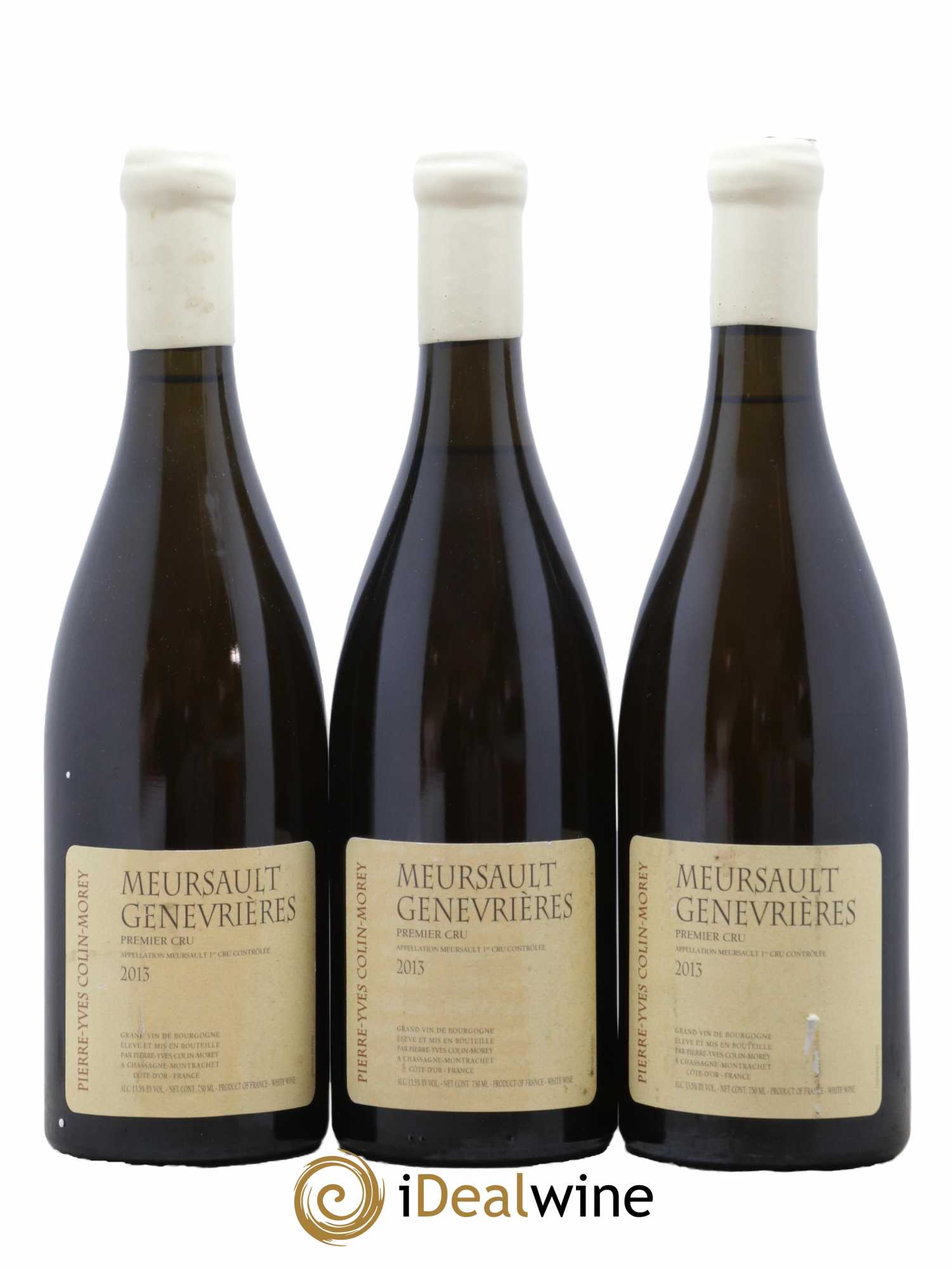 Meursault 1er Cru Les Genevrières Pierre Yves Colin Morey 2013 - Lot de 3 Bouteilles