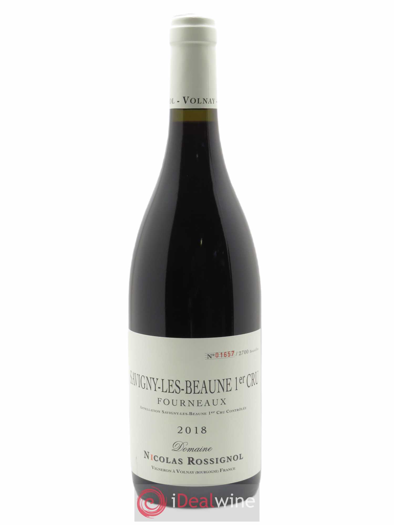 Savigny-lès-Beaune 1er Cru Les Fourneaux Nicolas Rossignol  2018 - Lot de 1 Bouteille