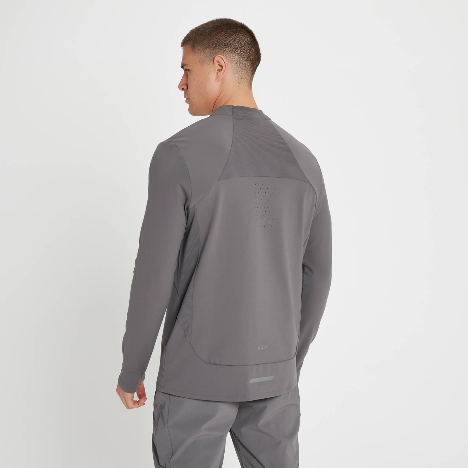 Haut à fermeture éclair ¼ MP Velocity Ultra pour hommes – Gris galet