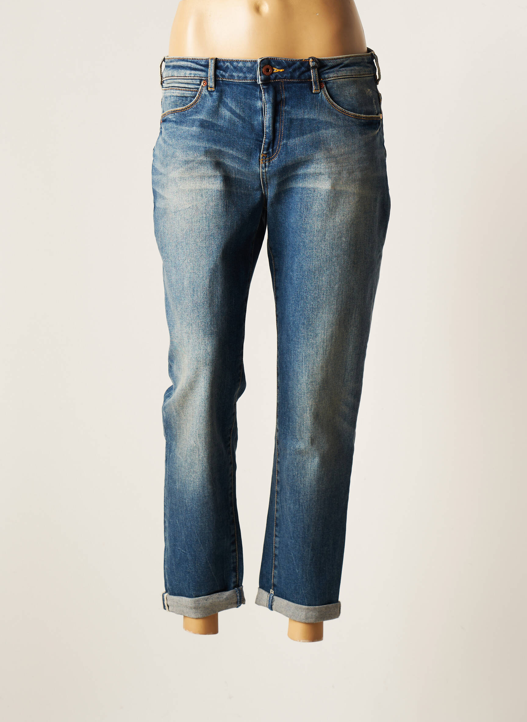 Scotch Soda Jeans Coupe Droite Femme couleur bleu