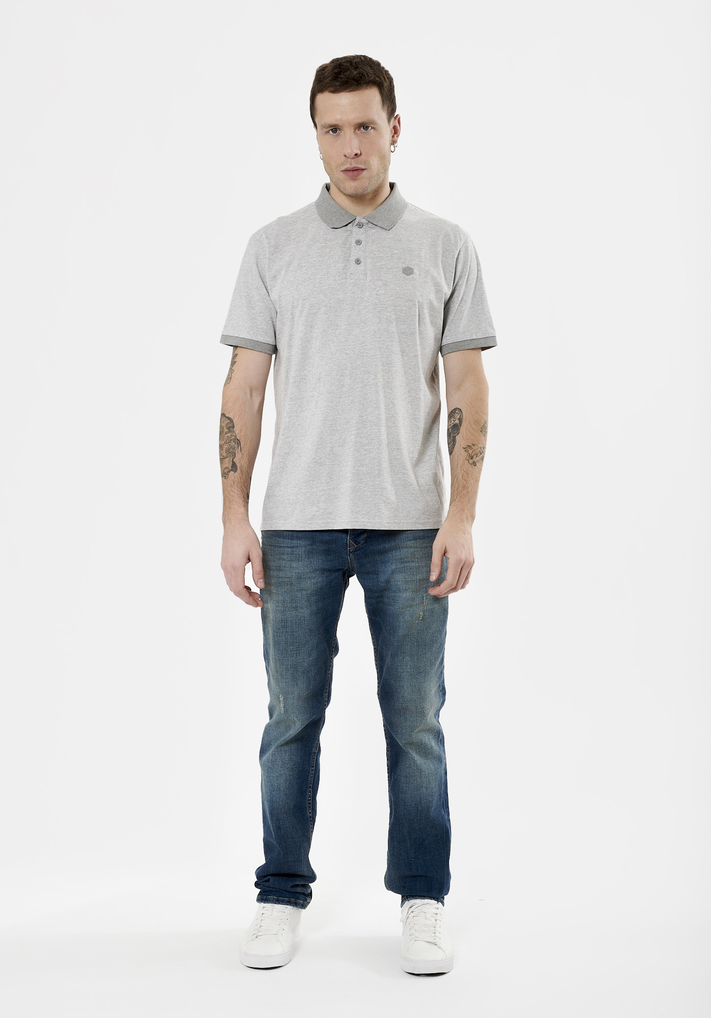 STEF   Polo gris Homme