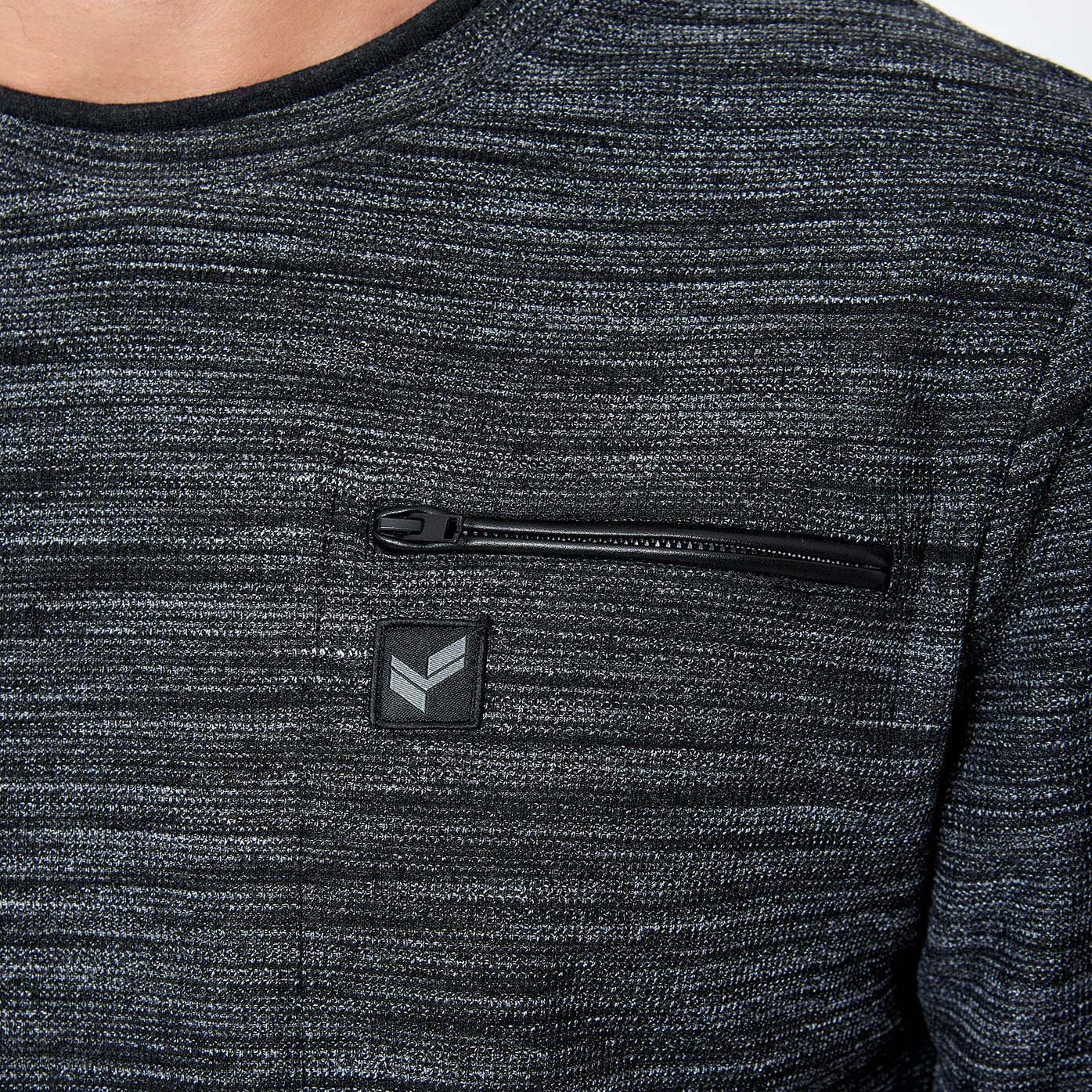PAO    T-shirt gris chiné Homme