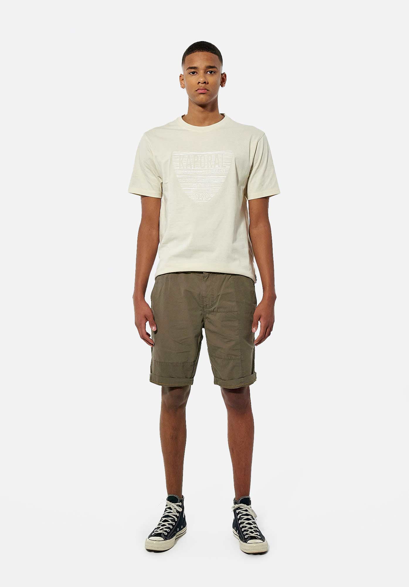 NABIL  Short kaki Homme en 100% coton