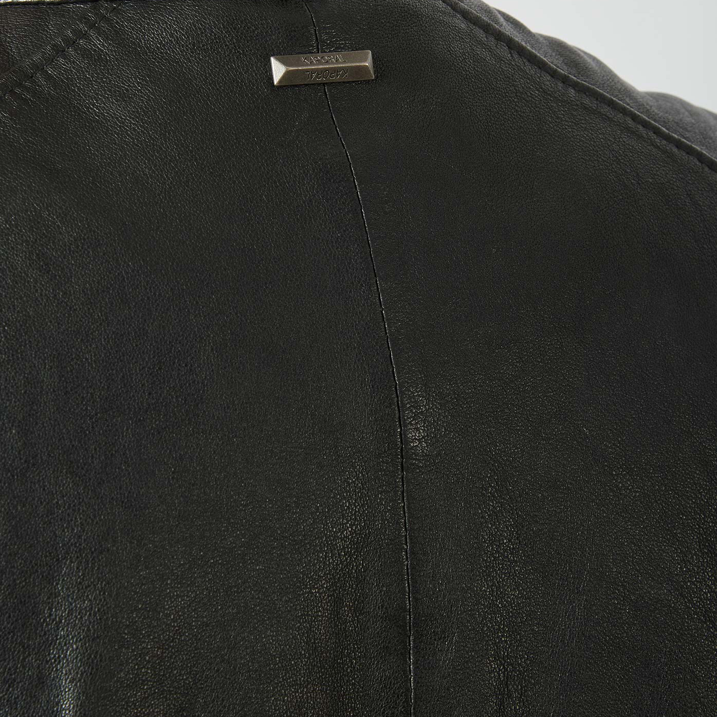 UNIQ   Veste en cuir noir Homme