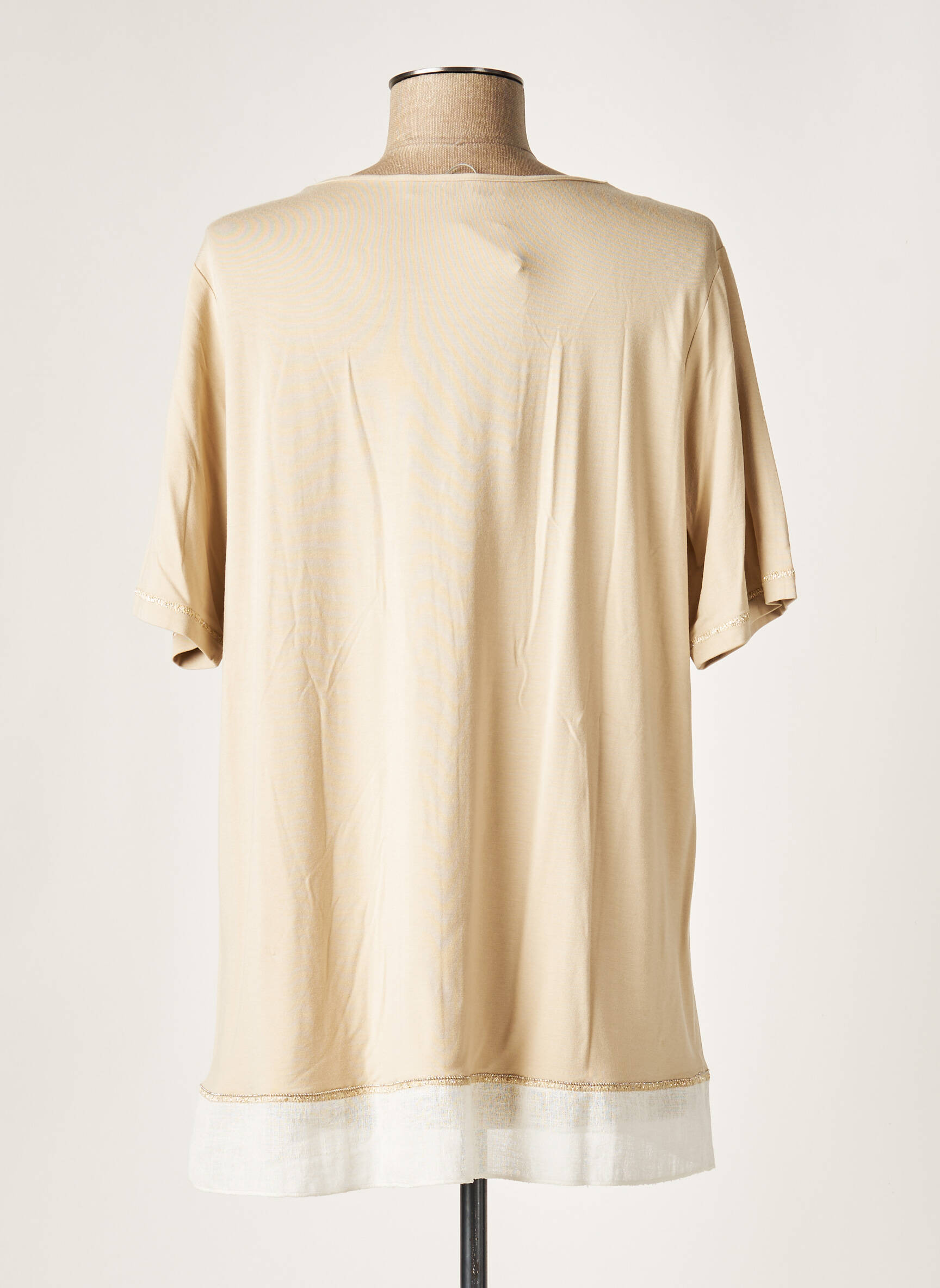 D Exterior Tuniquemanchecourte Femme couleur beige