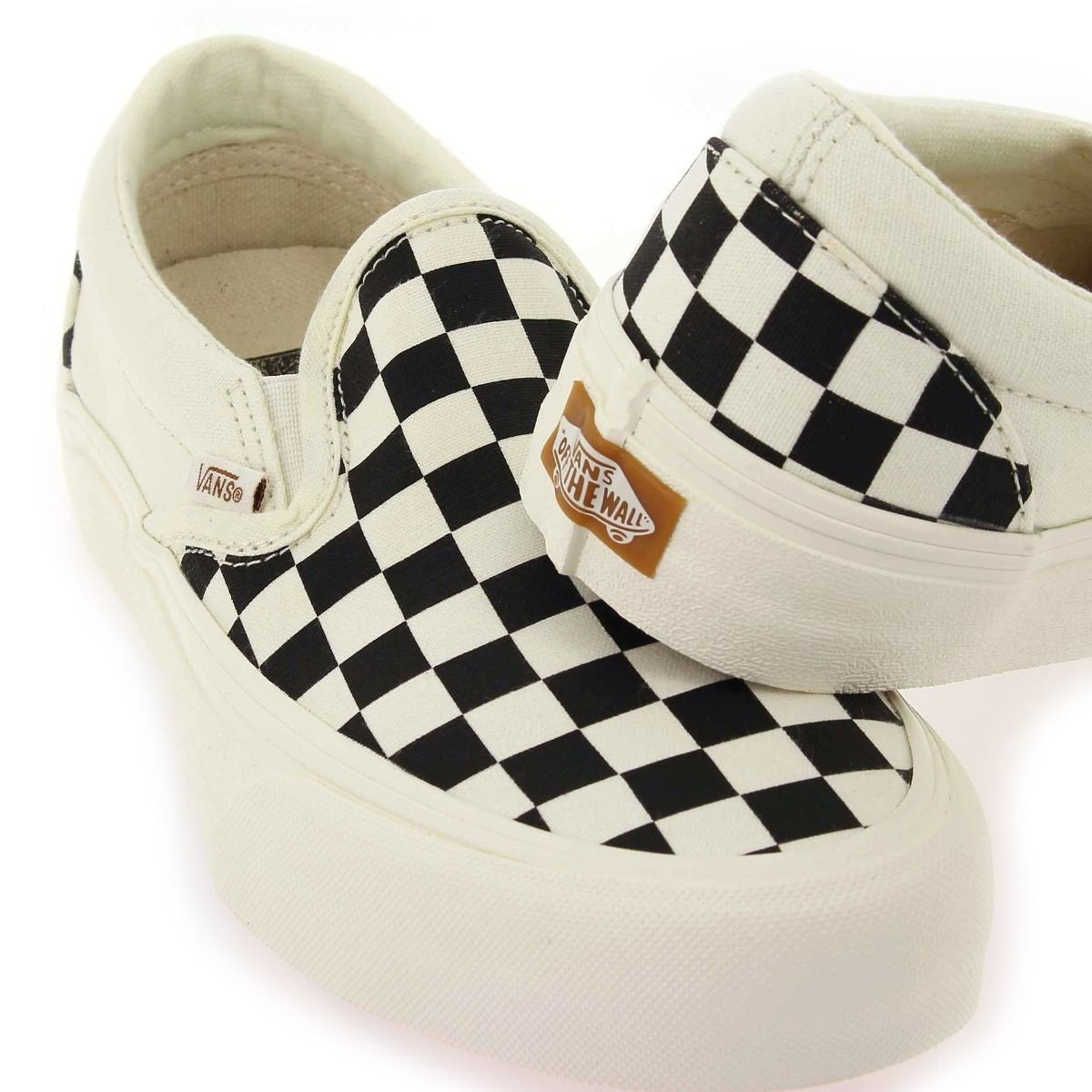 Vans  SLIP-ON VR3 CHECKERBOARD - Blanc Noir